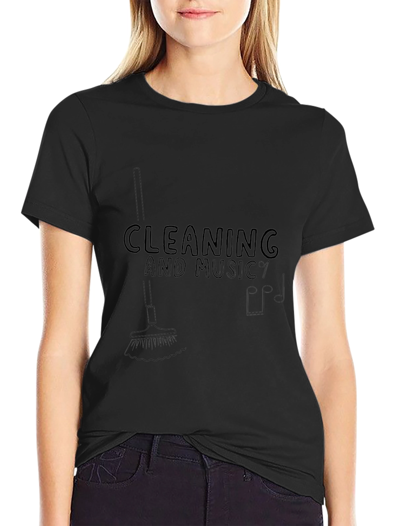 Cleaning and Music T-Shirt