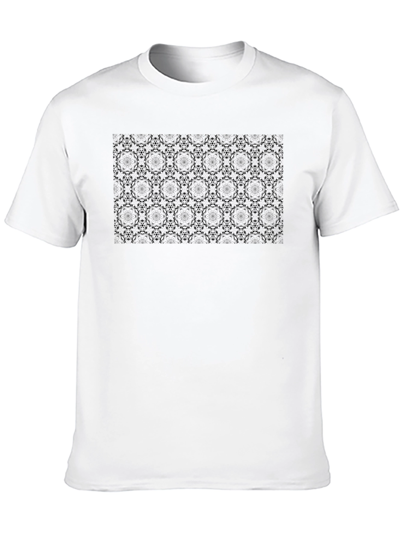Elegant Black Patterned T-Shirt