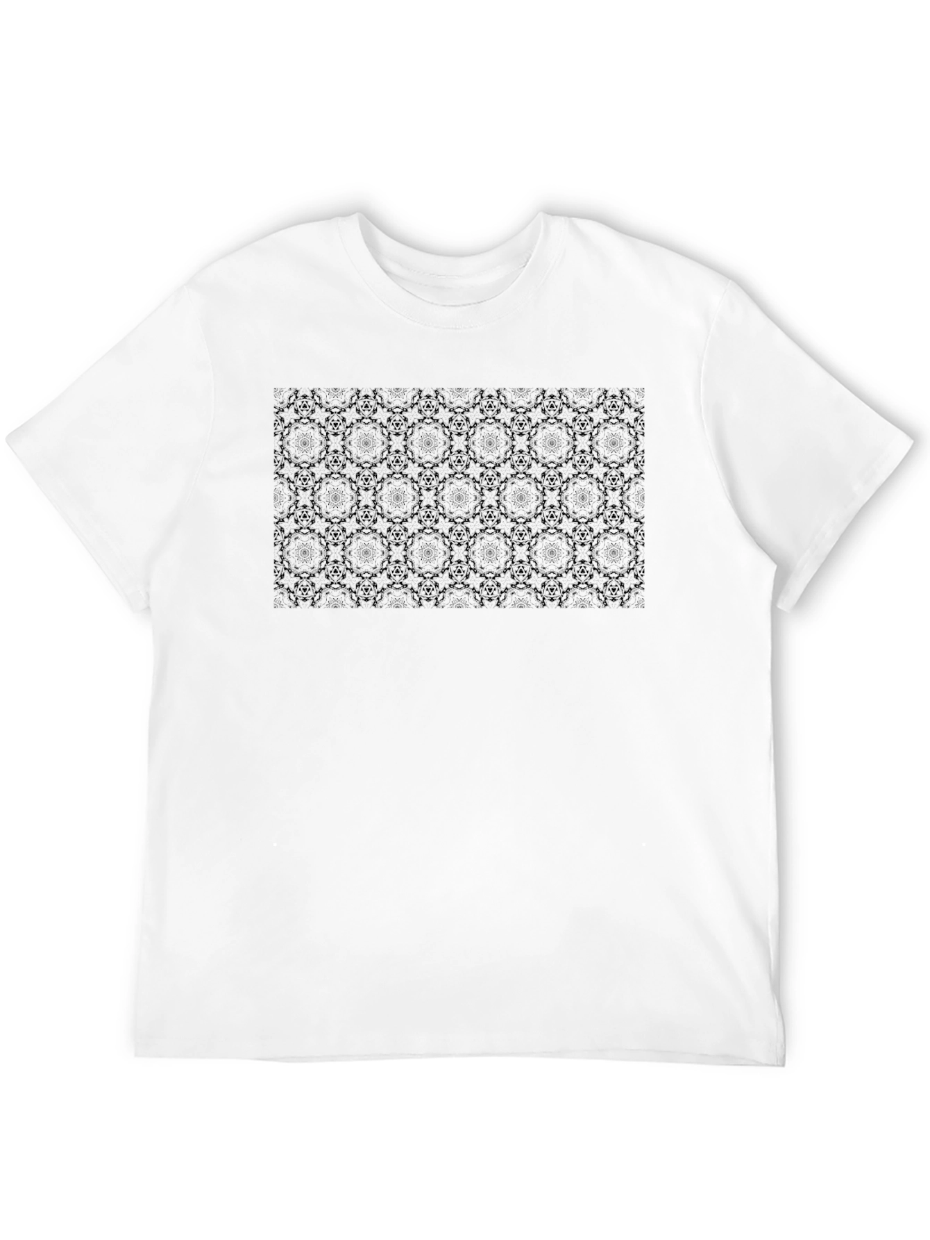 Elegant Black Patterned T-Shirt