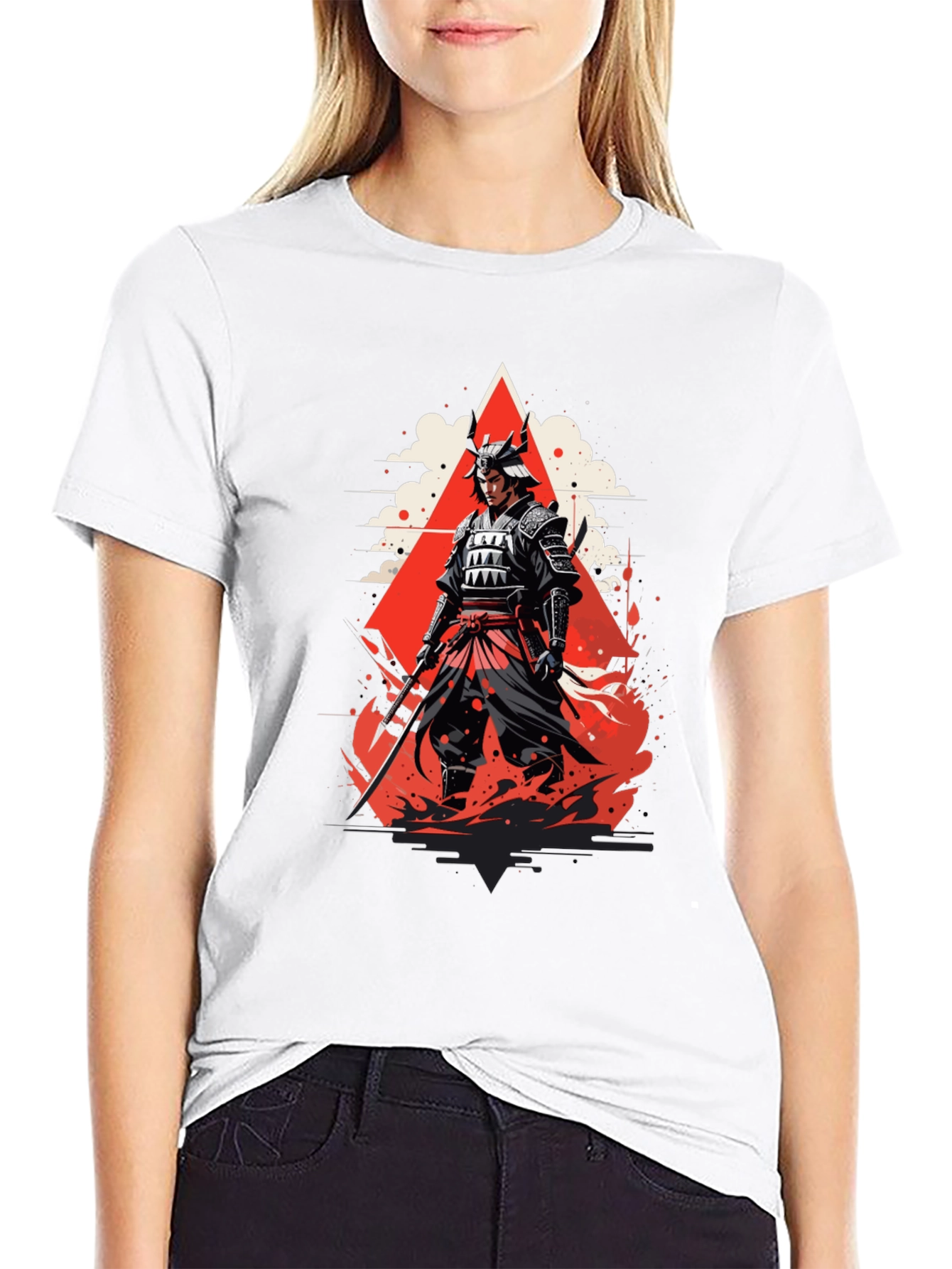 Samurai Graphic Tee - Bold Japanese Warrior Design