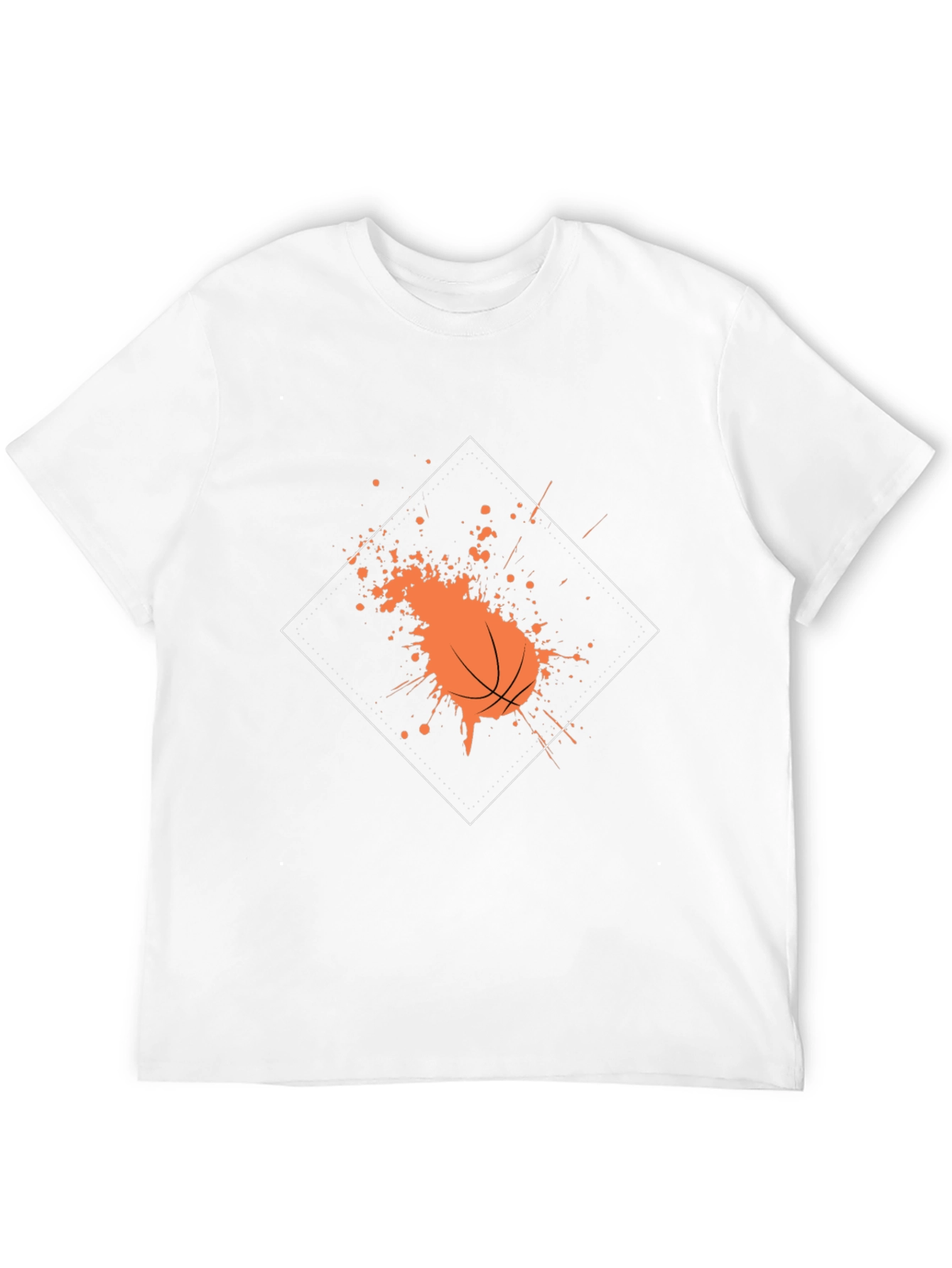 Basketball Splatter Graphic Tee - Trendy Black Shirt