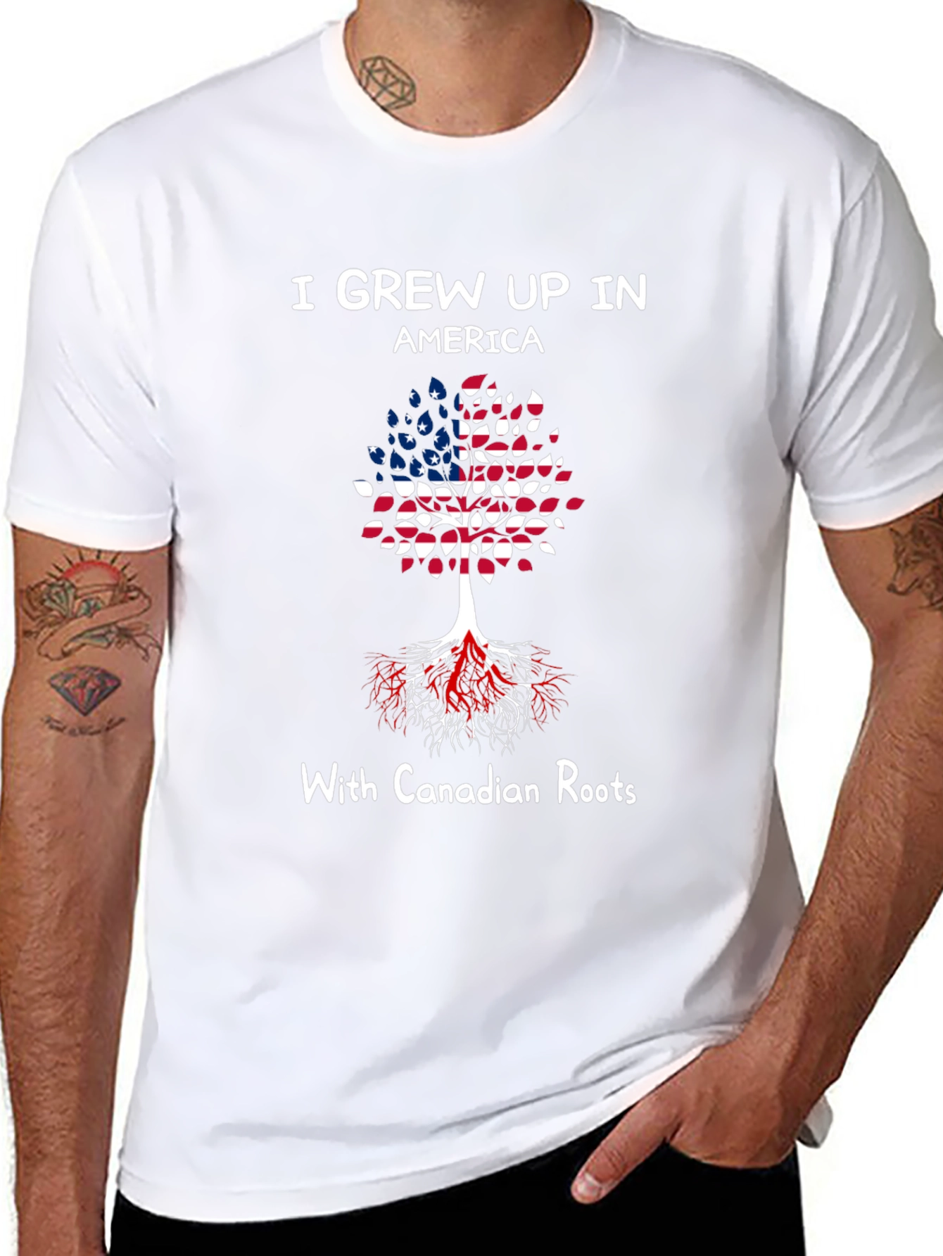 Grew Up In America With Canadian Roots T-Shirt