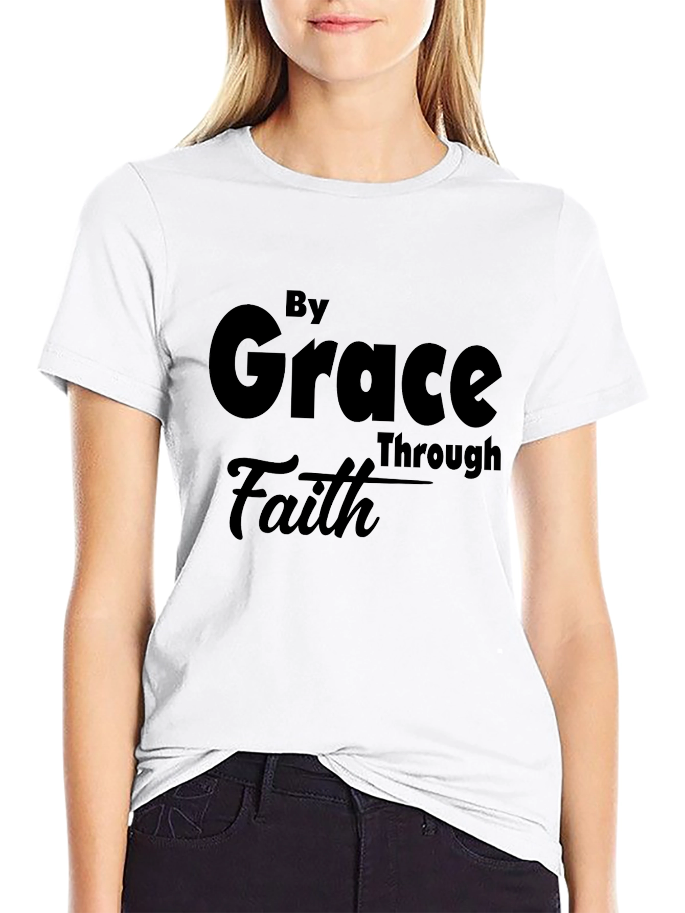 By Grace Through Faith Black T-Shirt