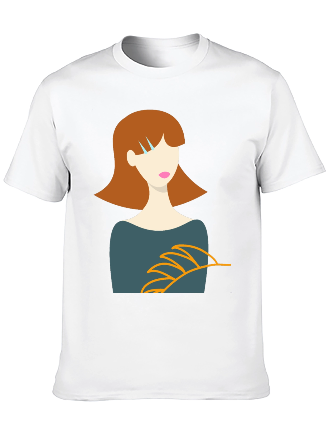 Stylish Graphic Tee - Woman Portrait Design