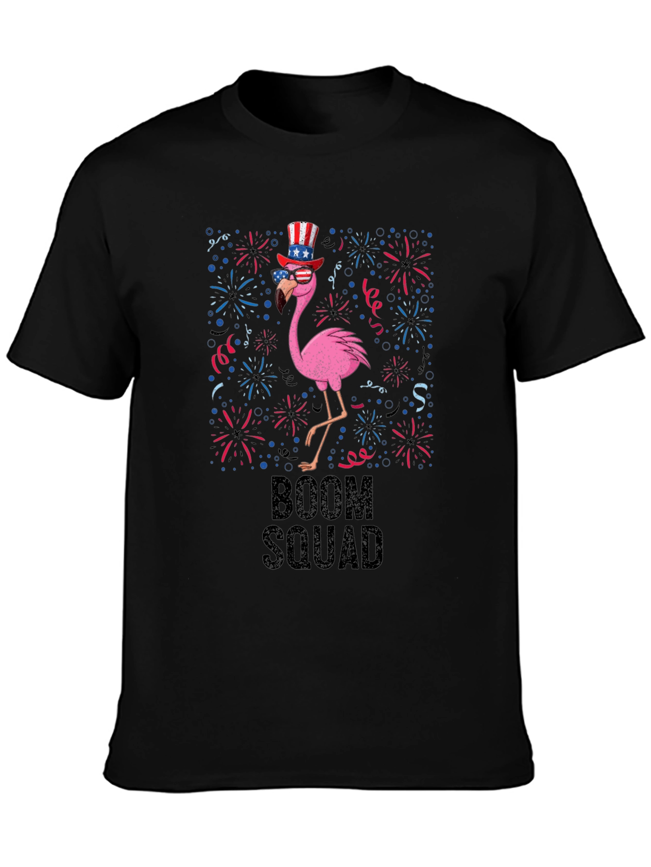 Boom Squad Patriotic Flamingo T-Shirt