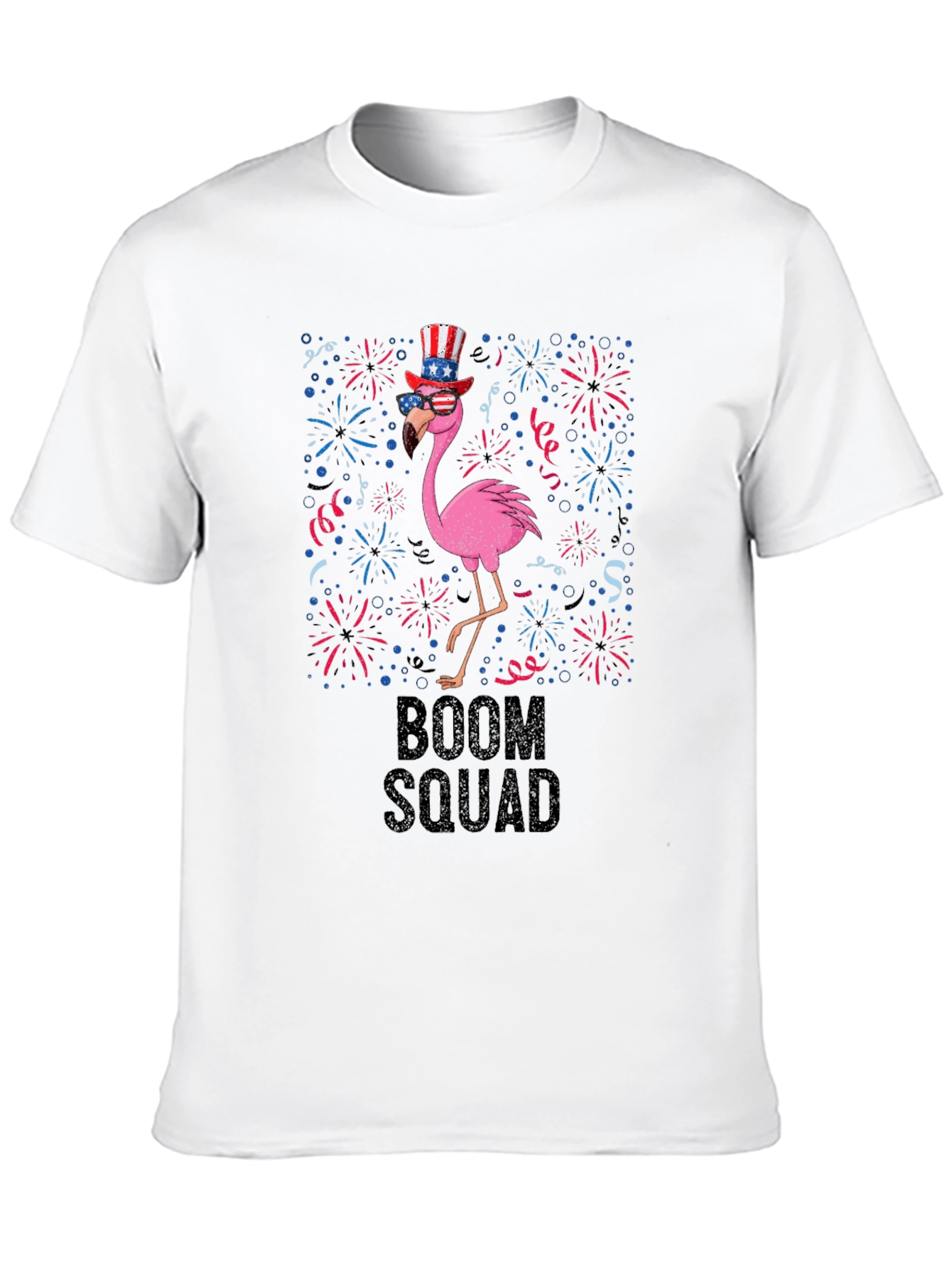 Boom Squad Patriotic Flamingo T-Shirt