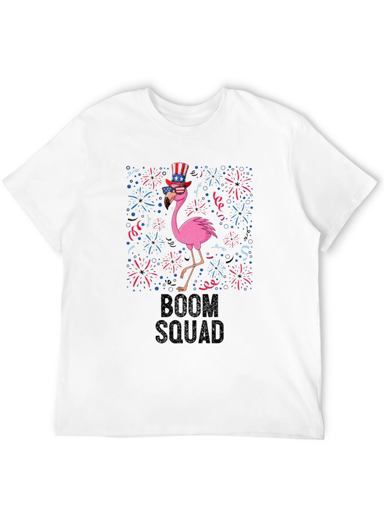 Boom Squad Patriotic Flamingo T-Shirt