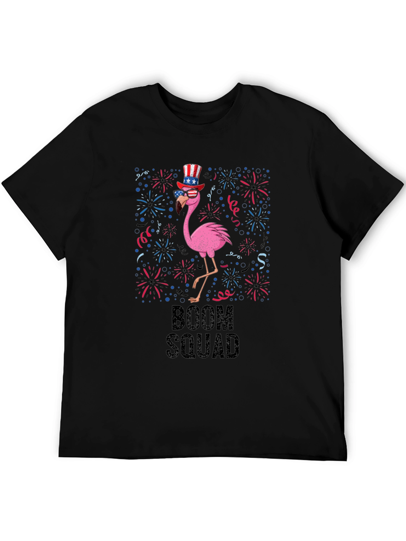 Boom Squad Patriotic Flamingo T-Shirt