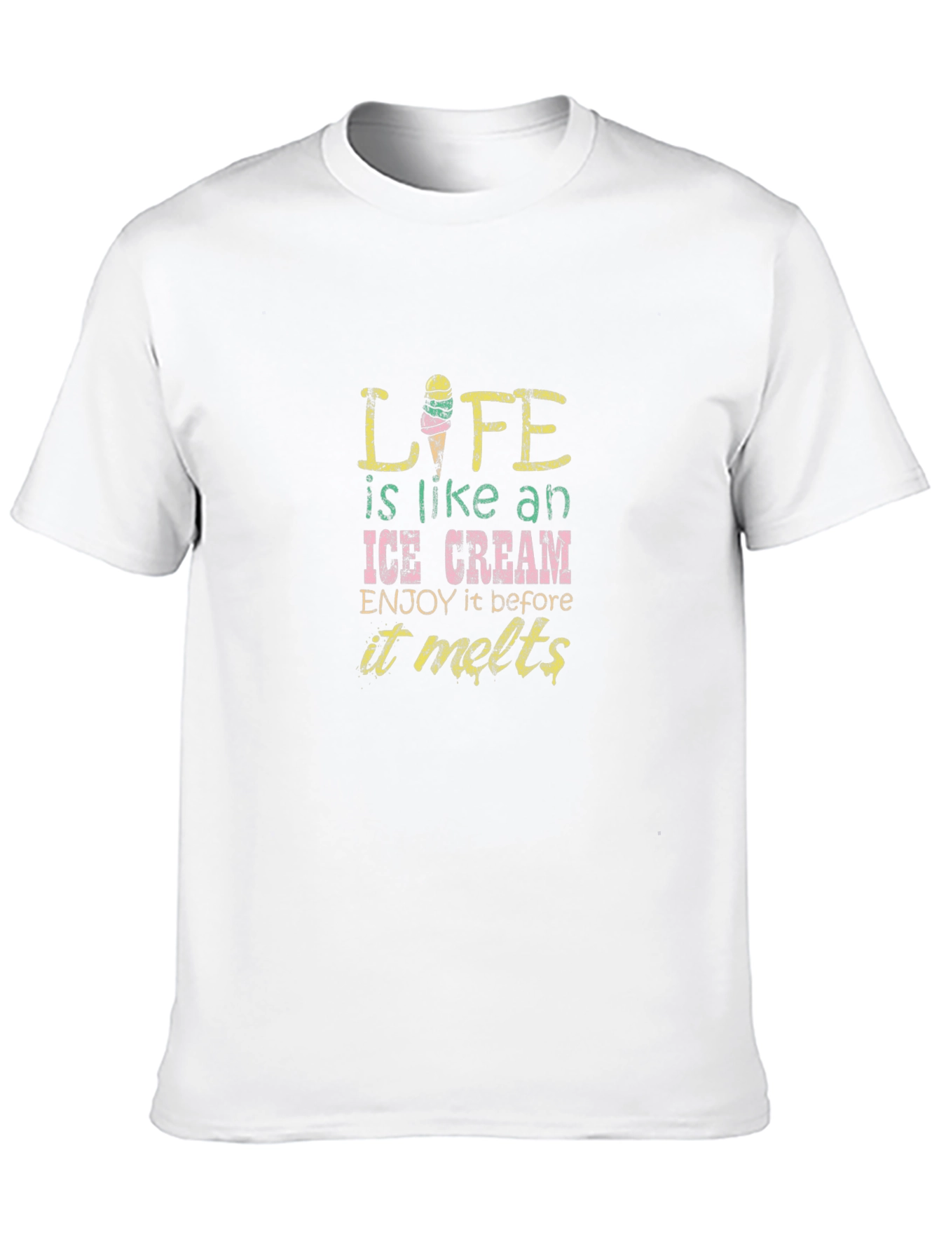 Life is Like Ice Cream Black T-Shirt