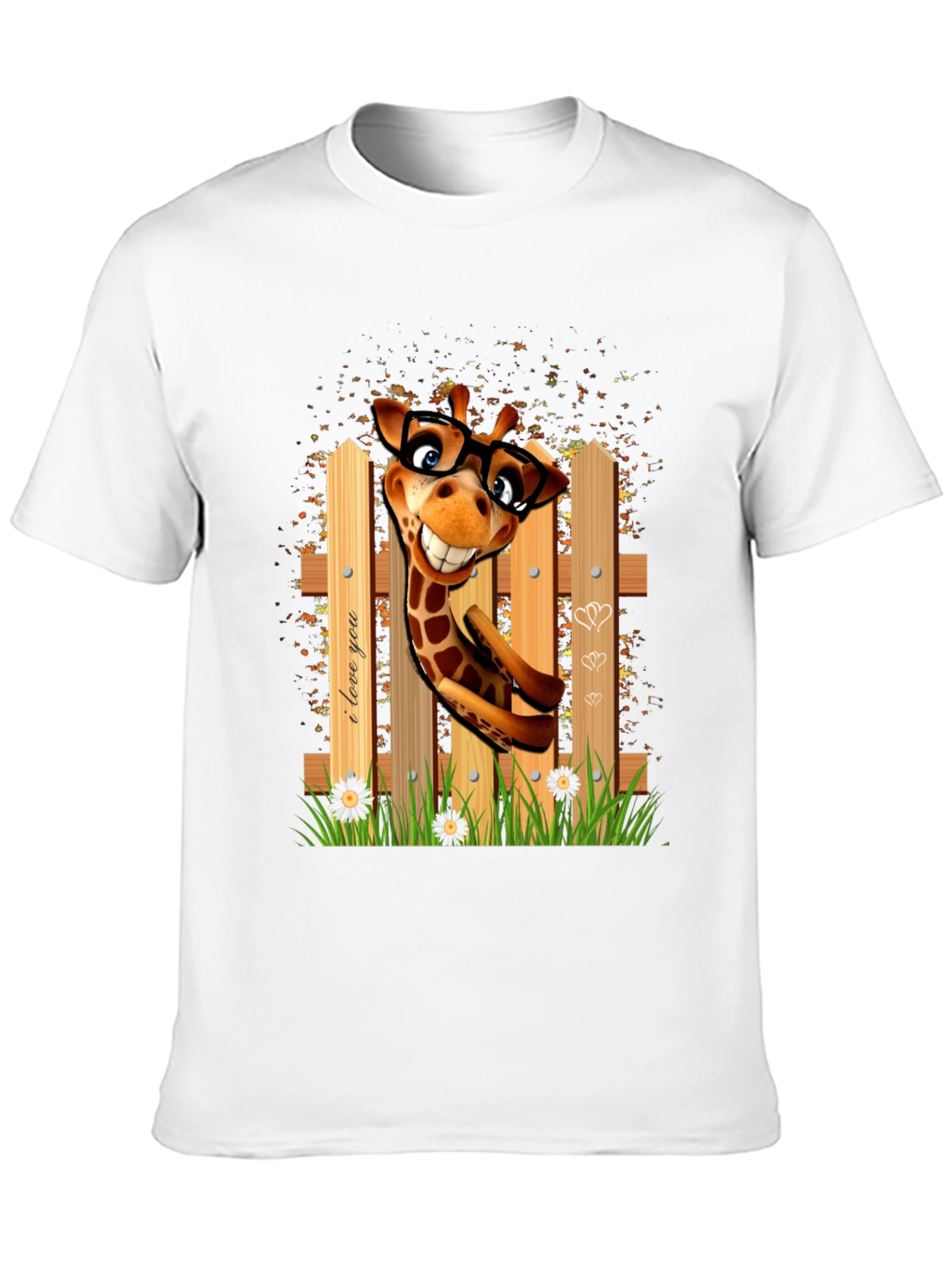 Funny Giraffe in Glasses T-Shirt