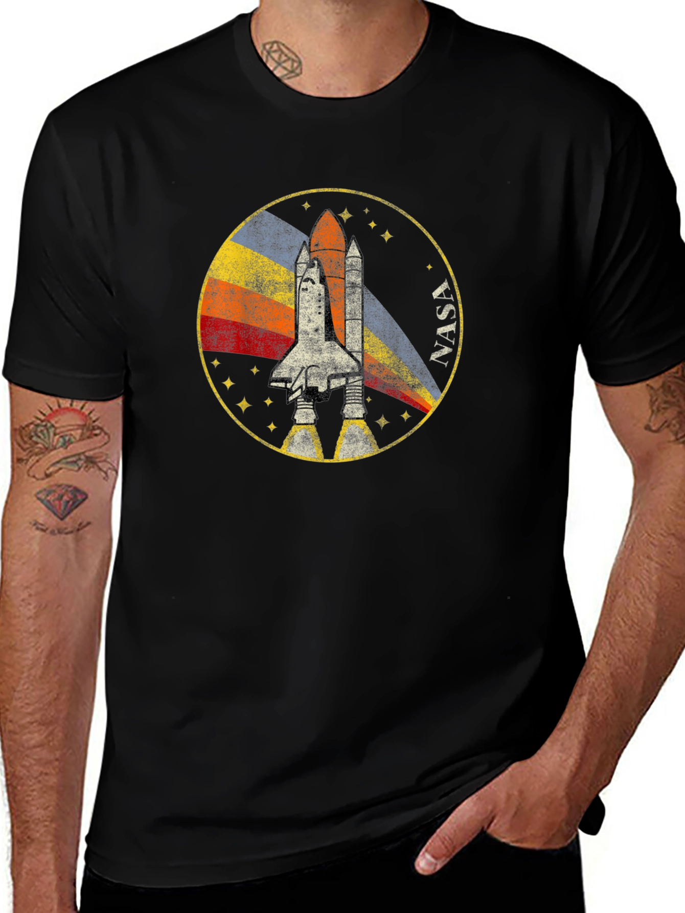 Retro NASA Shuttle Graphic T-Shirt