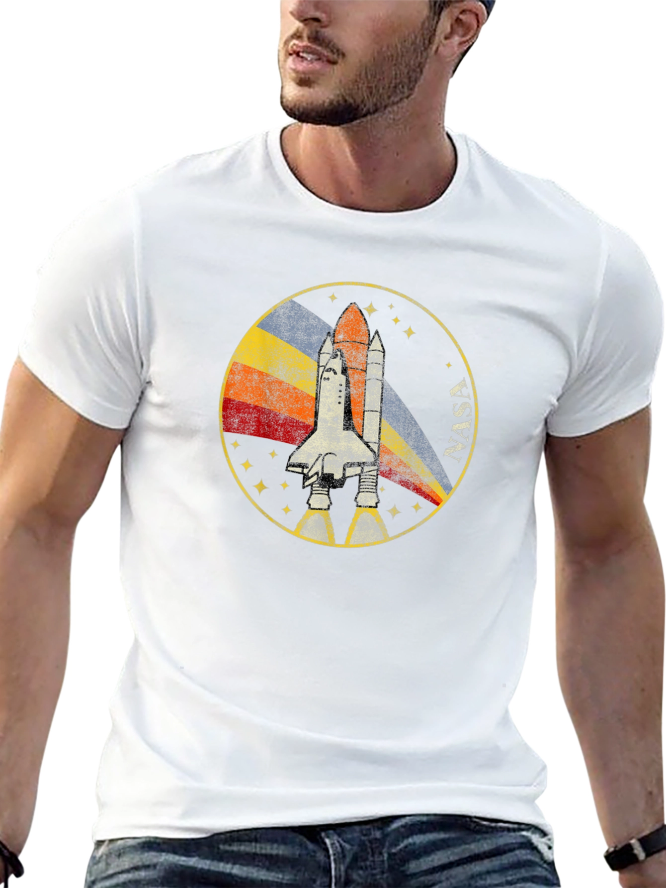 Retro NASA Shuttle Graphic T-Shirt
