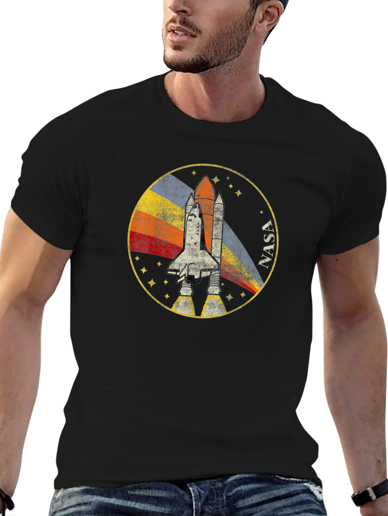 Retro NASA Shuttle Graphic T-Shirt