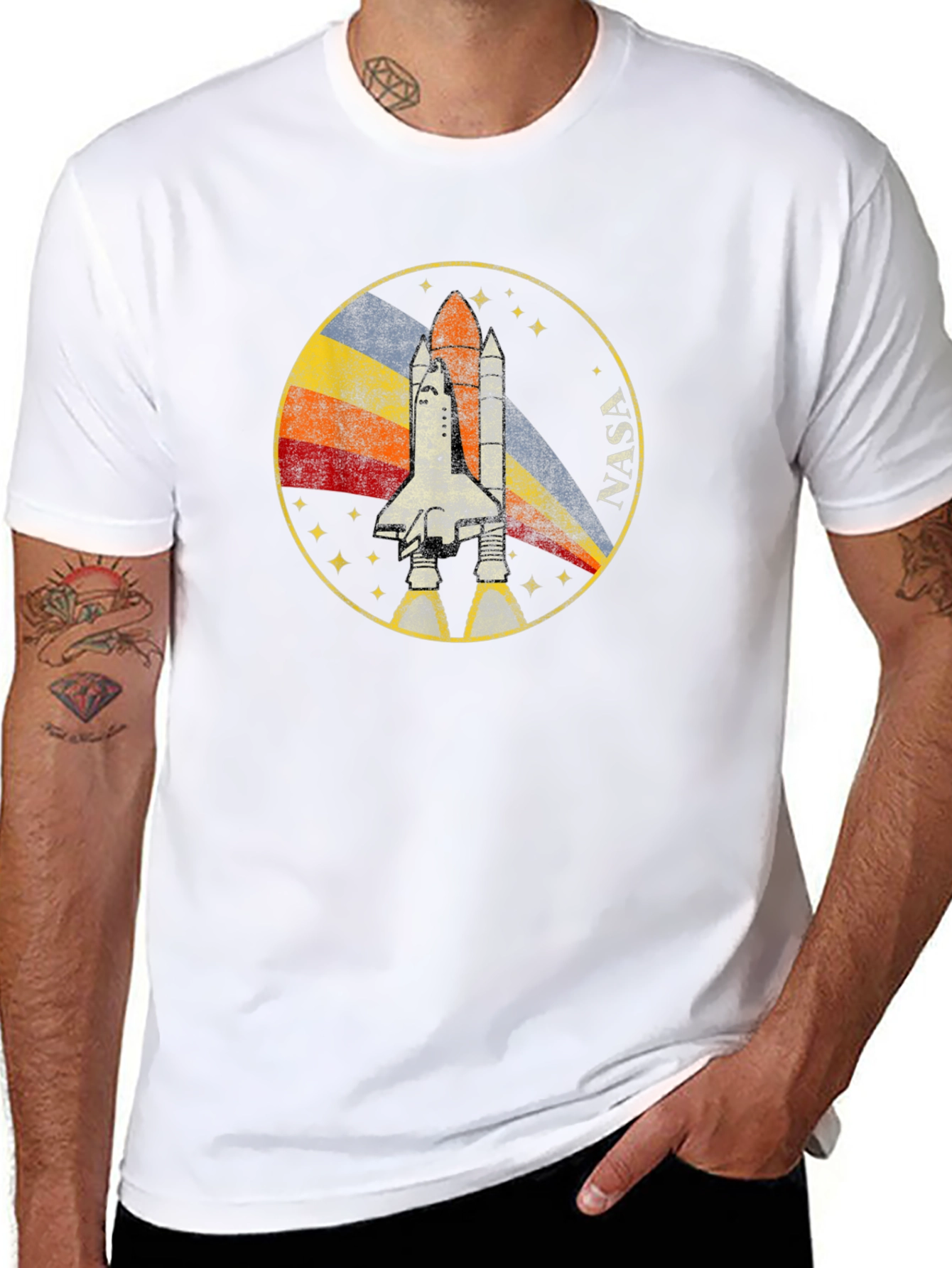 Retro NASA Shuttle Graphic T-Shirt