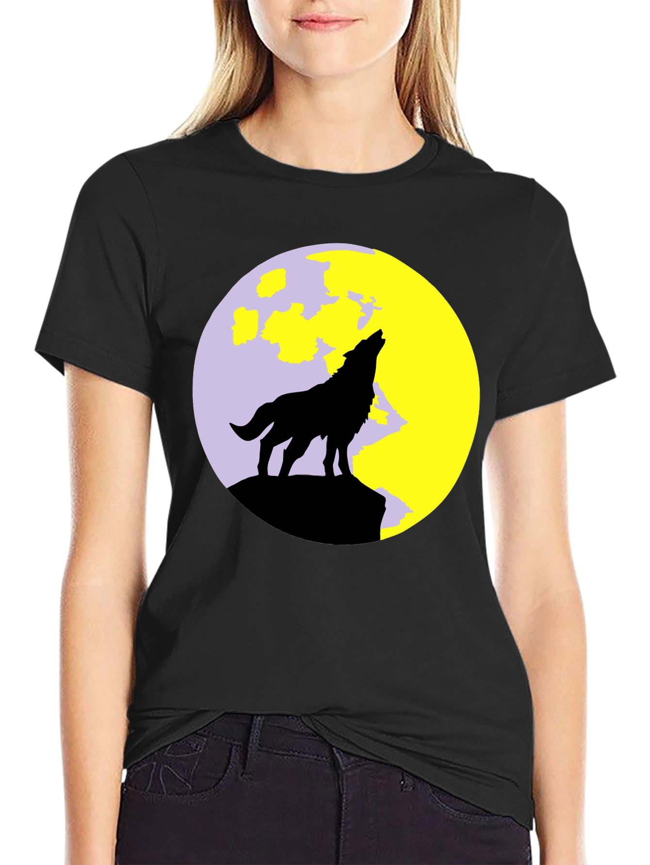 Wolf Moon Black T-Shirt