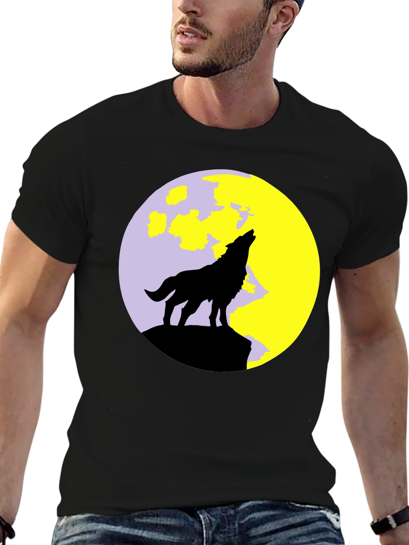 Wolf Moon Black T-Shirt