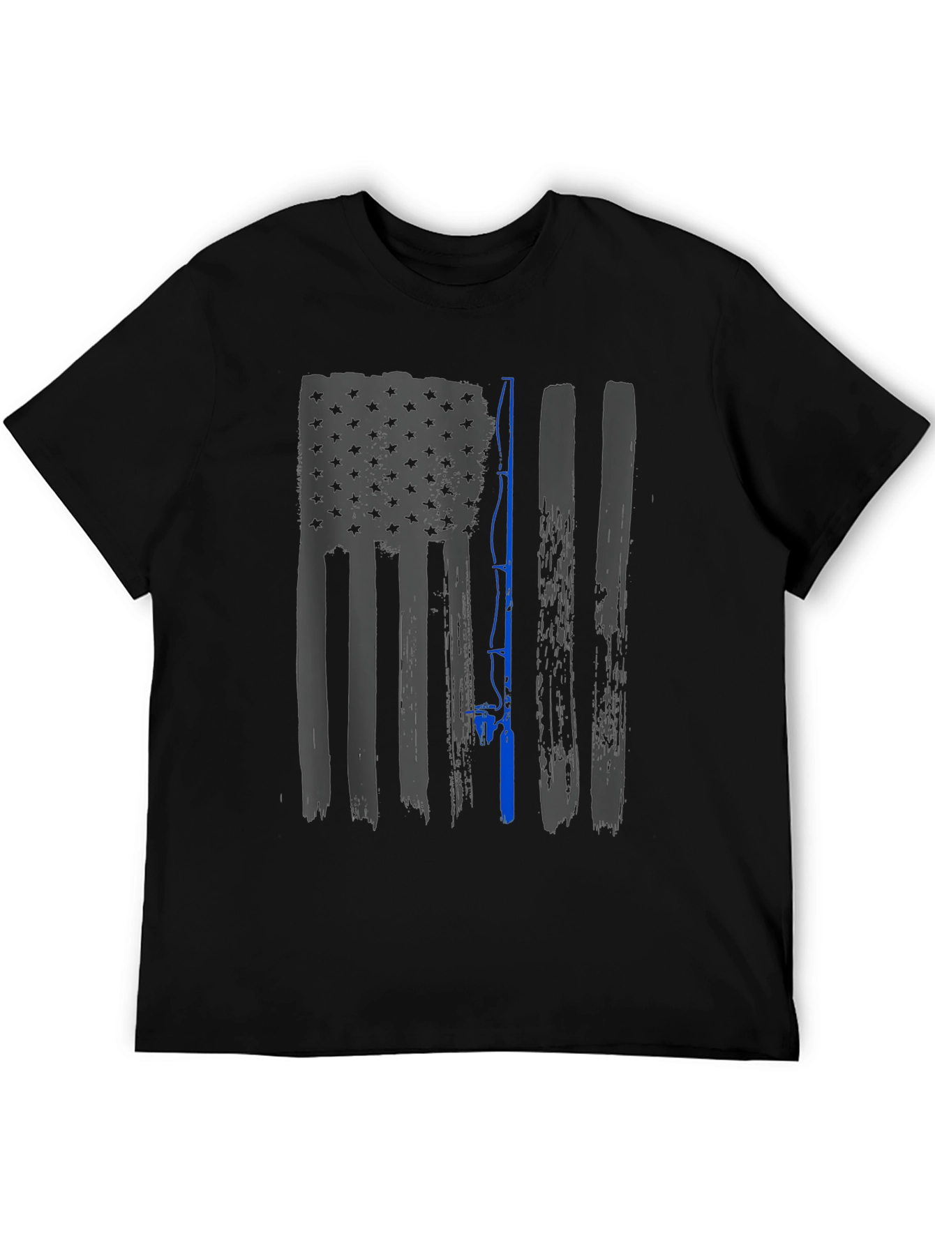 American Flag Fishing Rod T-Shirt