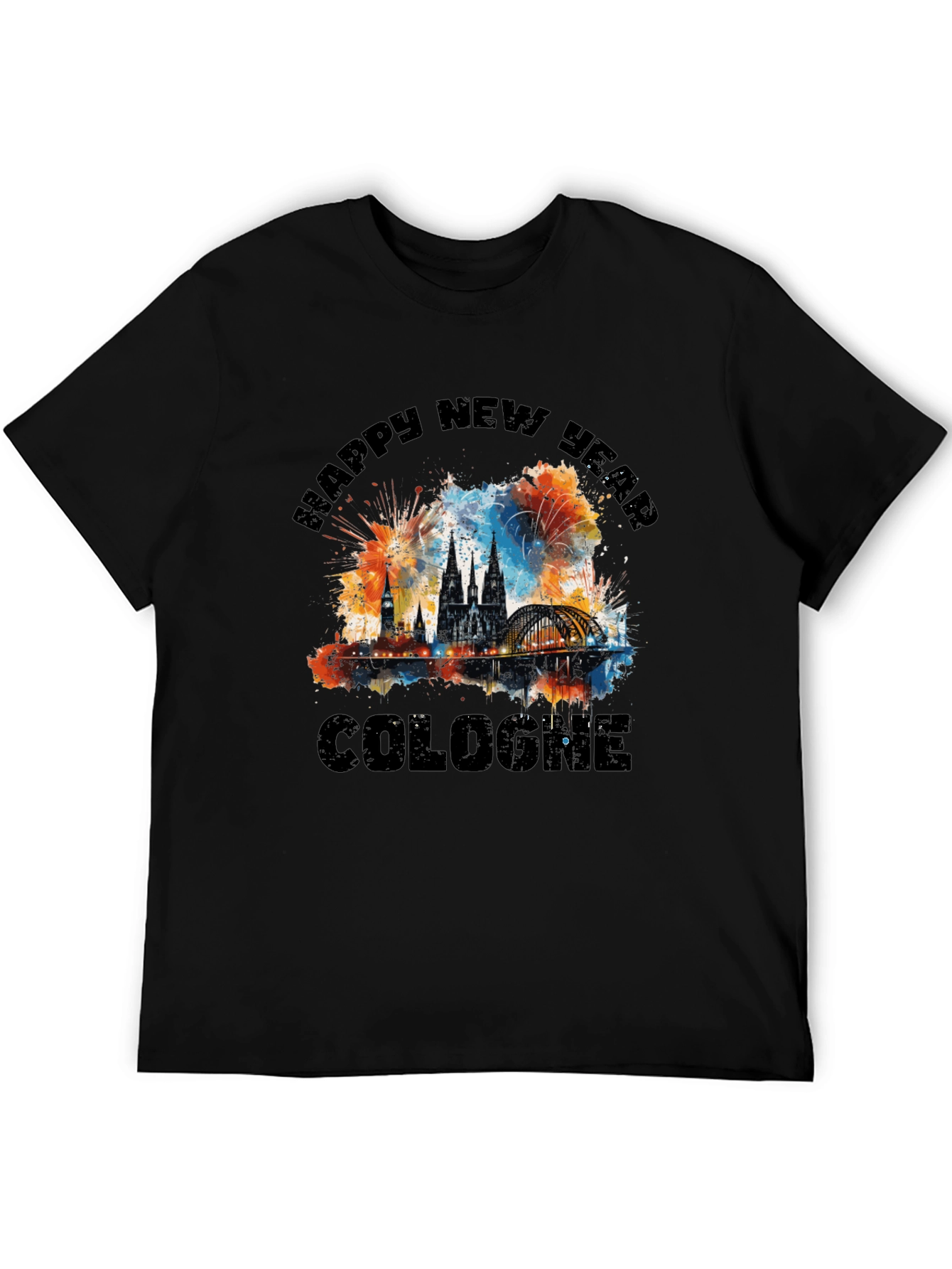 Cologne Happy New Year Graphic T-Shirt