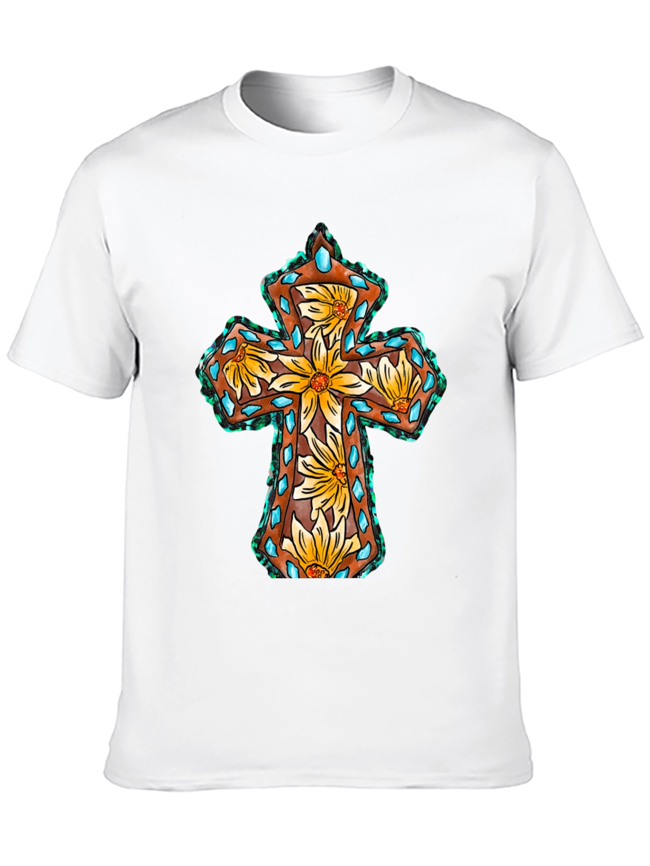 Floral Cross Graphic Tee