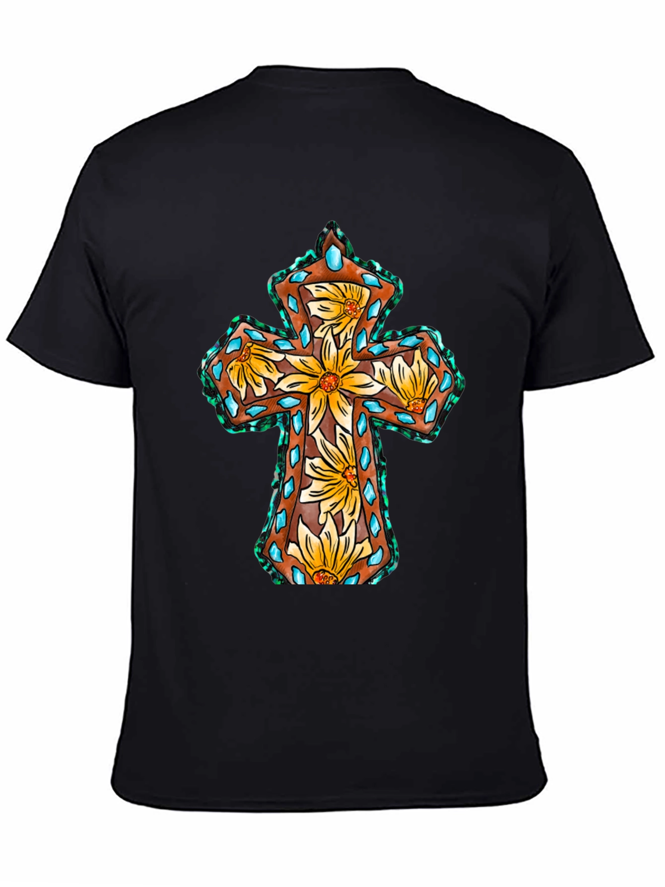 Floral Cross Graphic Tee