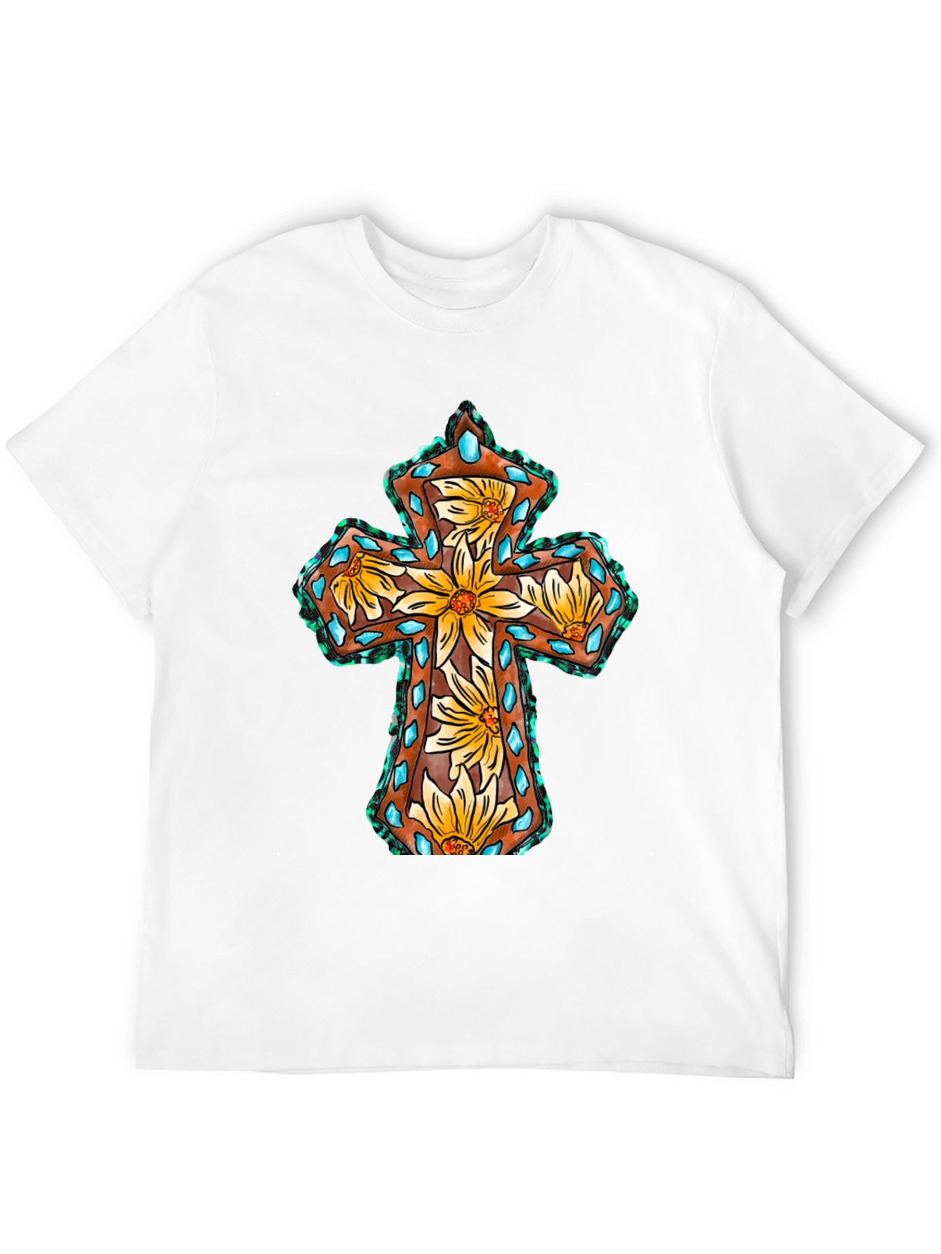 Floral Cross Graphic Tee