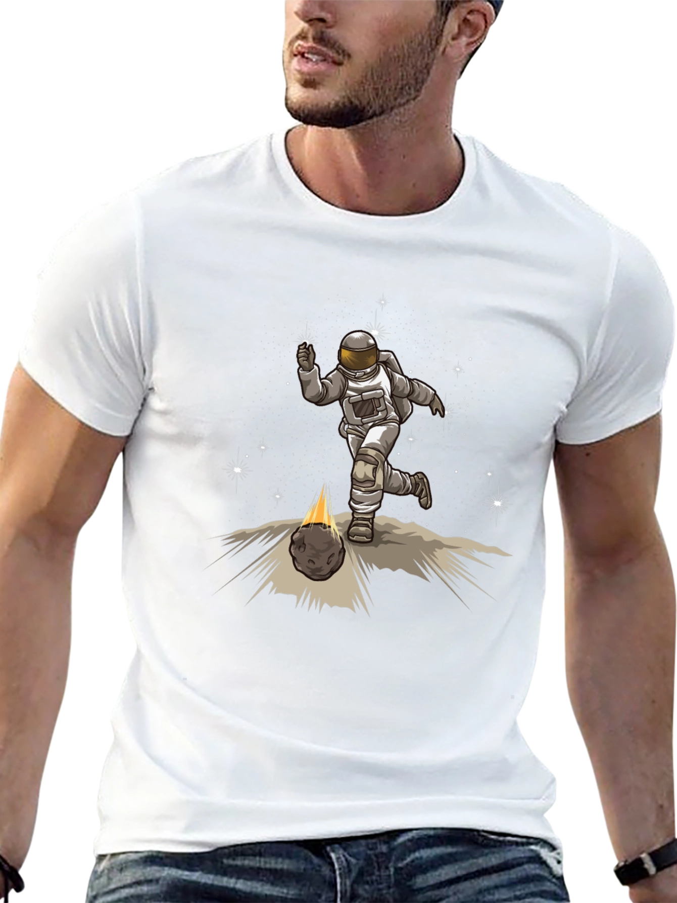 Astronaut Kicking Meteor T-Shirt