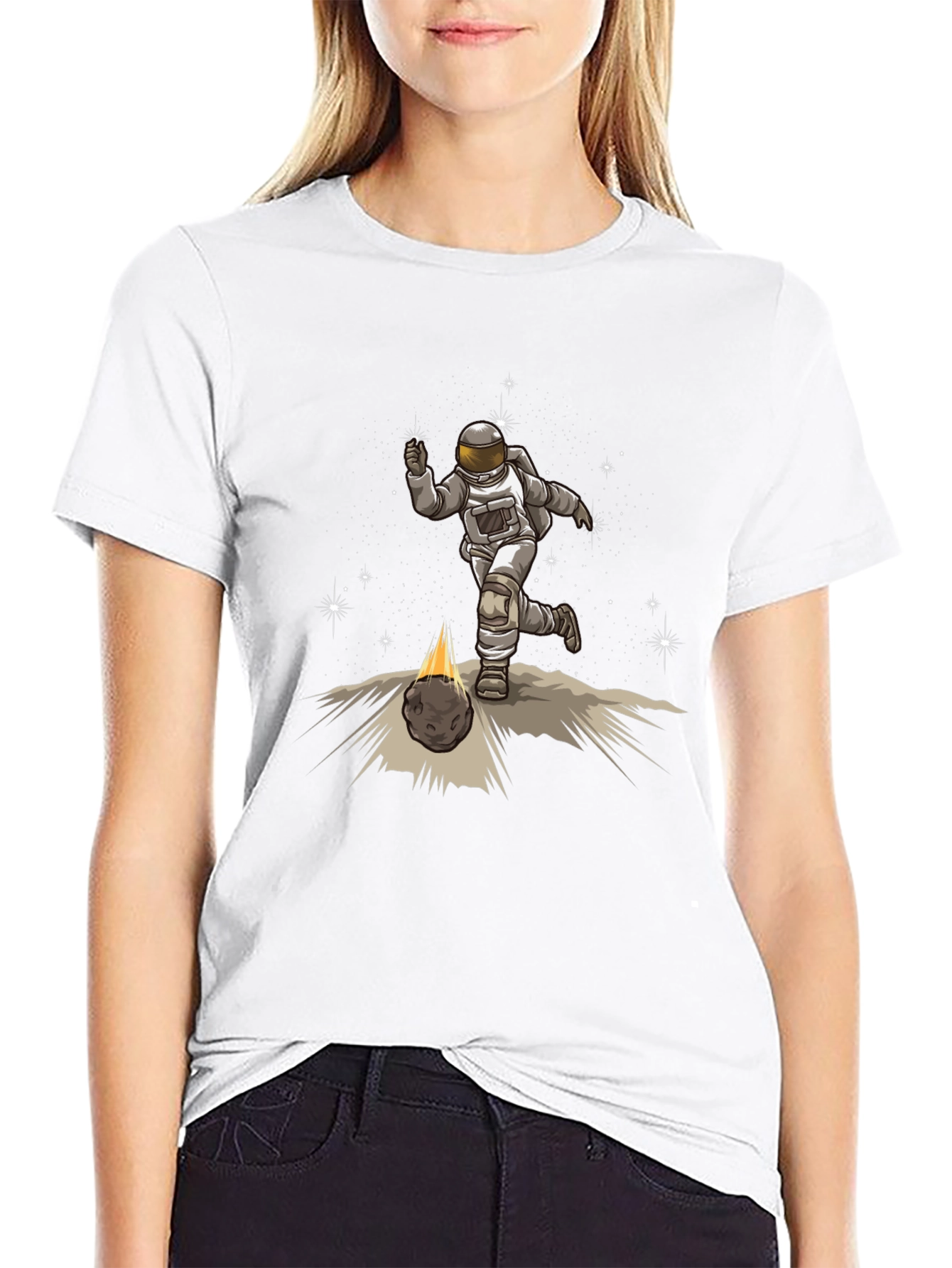 Astronaut Kicking Meteor T-Shirt