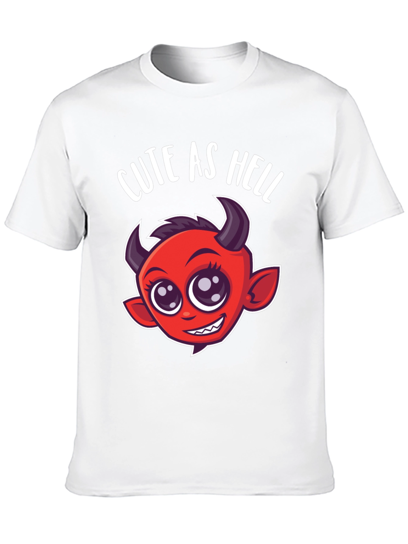 Cute as Hell T-Shirt - Devil Cartoon Graphic Tee