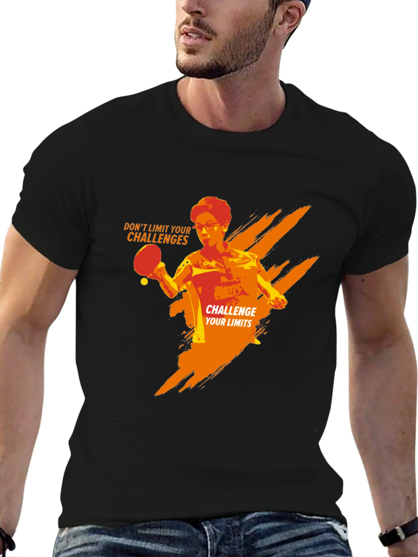 Challenge Your Limits Table Tennis Graphic Tee