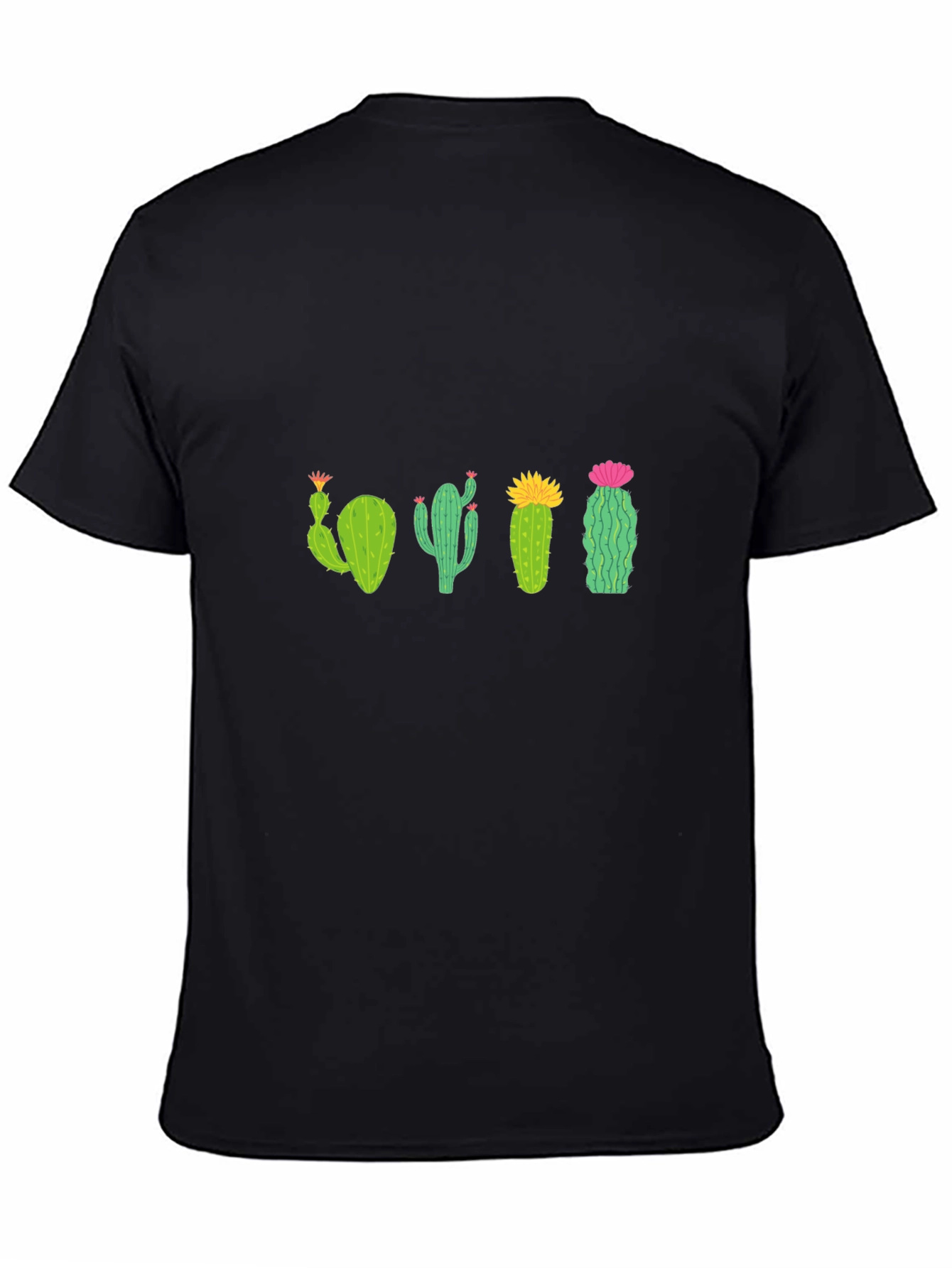 Cactus Crew Neck T-Shirt - Black