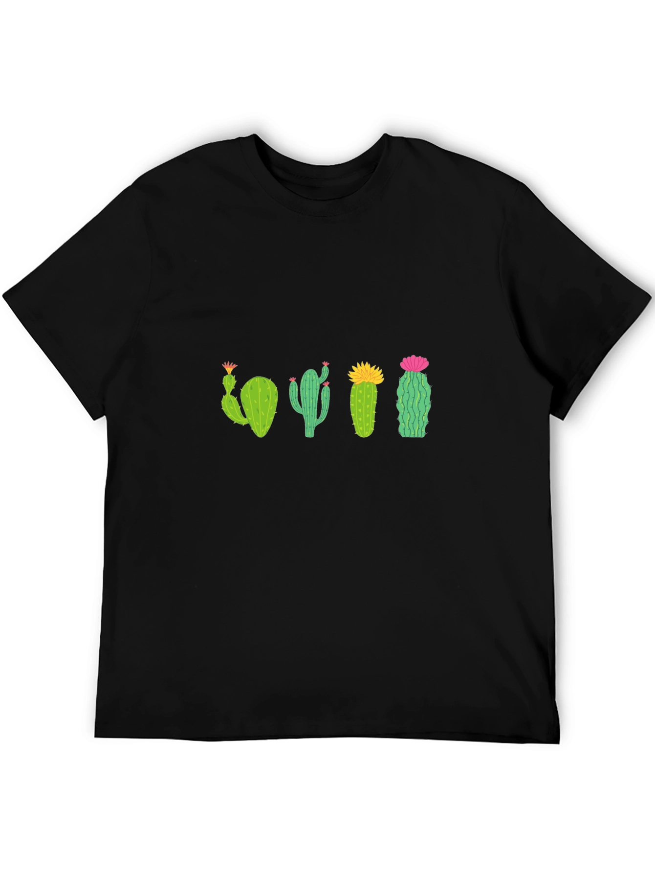 Cactus Crew Neck T-Shirt - Black