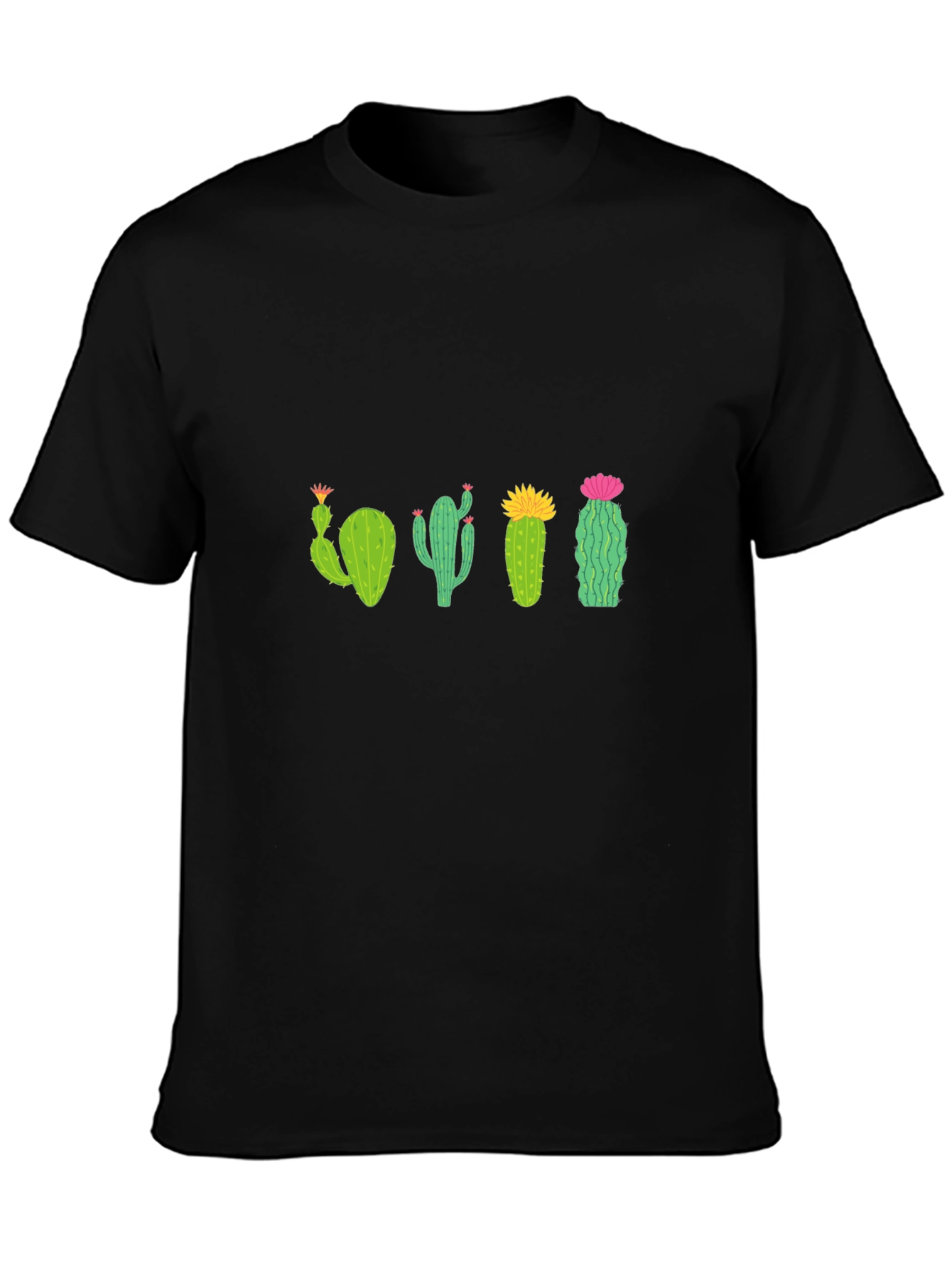 Cactus Crew Neck T-Shirt - Black