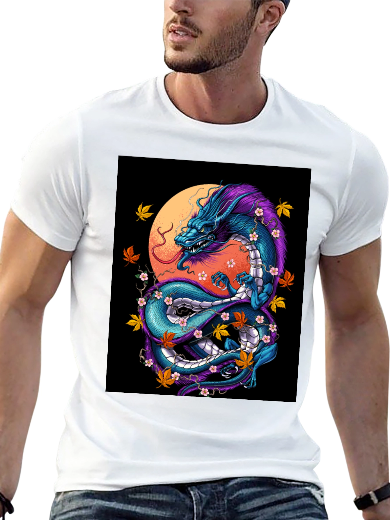 Dragon Graphic Tee - Mens Black T-Shirt