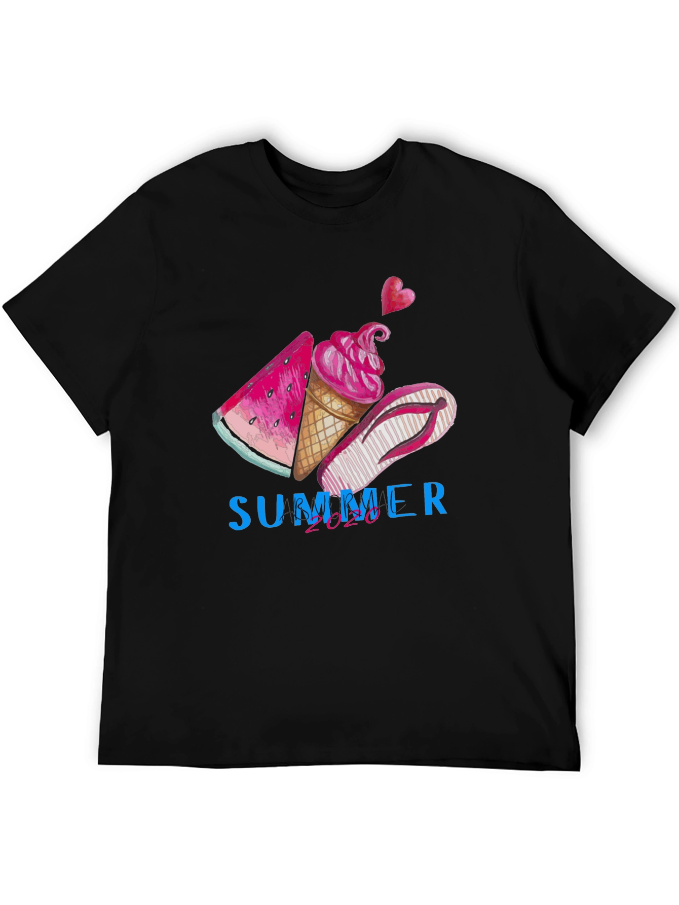 Summer Vibes Graphic Tee - Black
