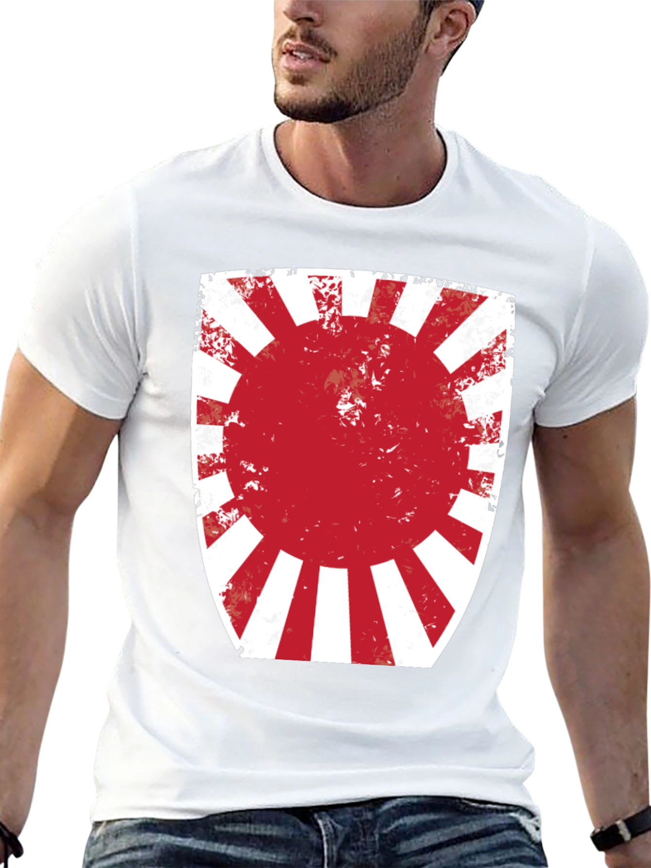 Rising Sun Graphic Tee - Distressed Print
