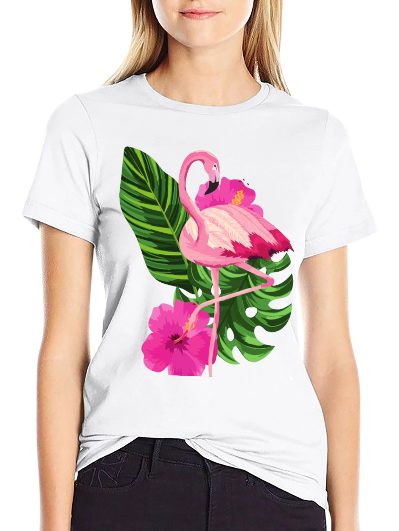 Flamingo Floral Graphic Tee