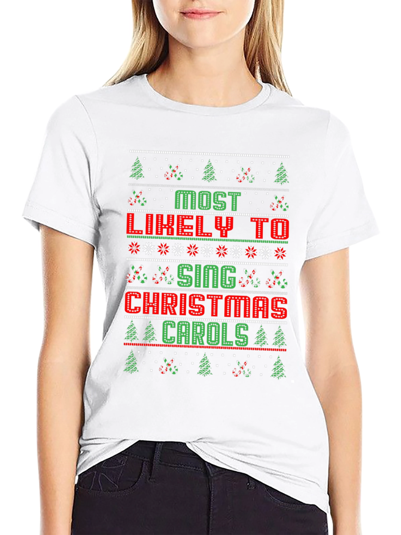 Funny Christmas Carols Graphic T-Shirt