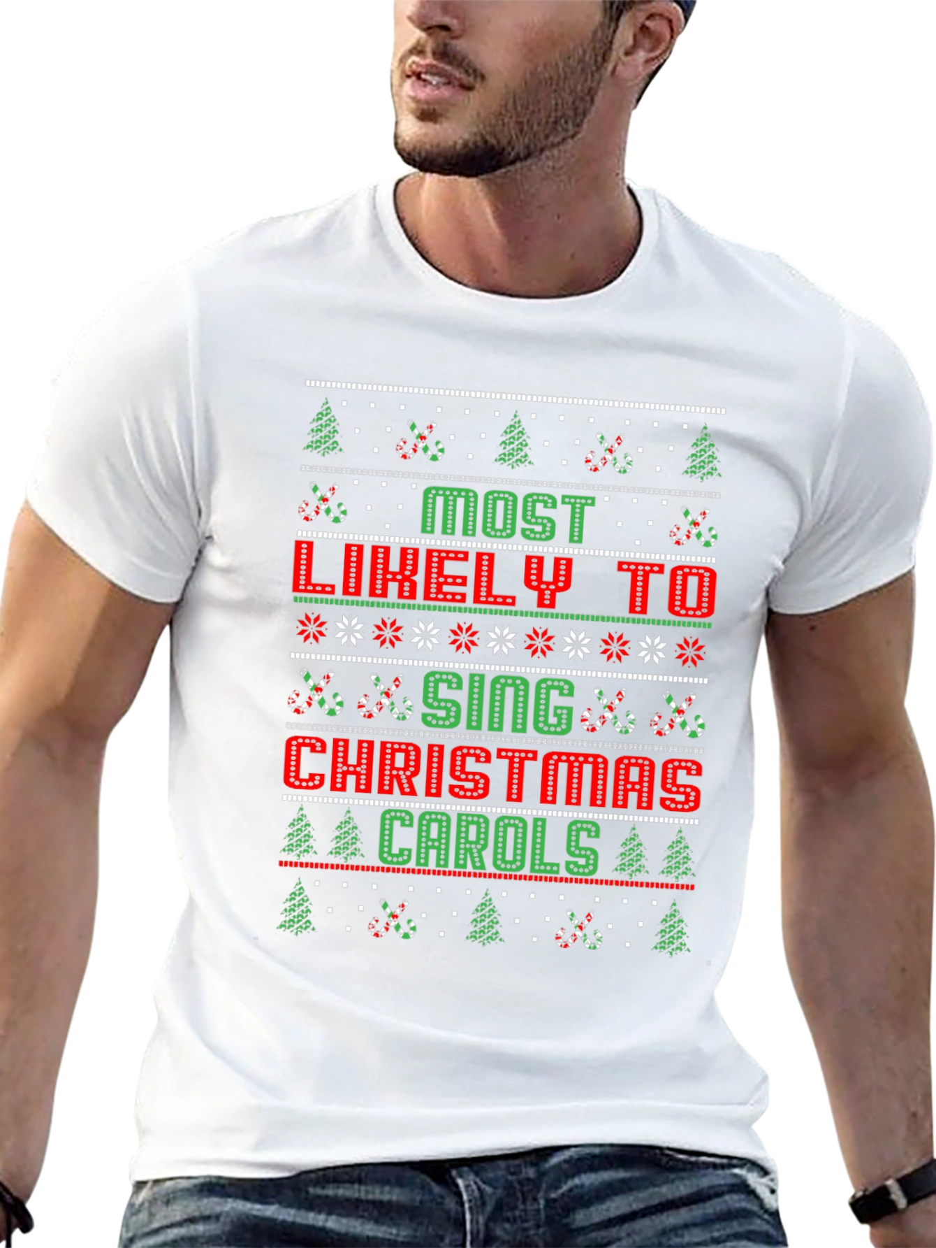 Funny Christmas Carols Graphic T-Shirt