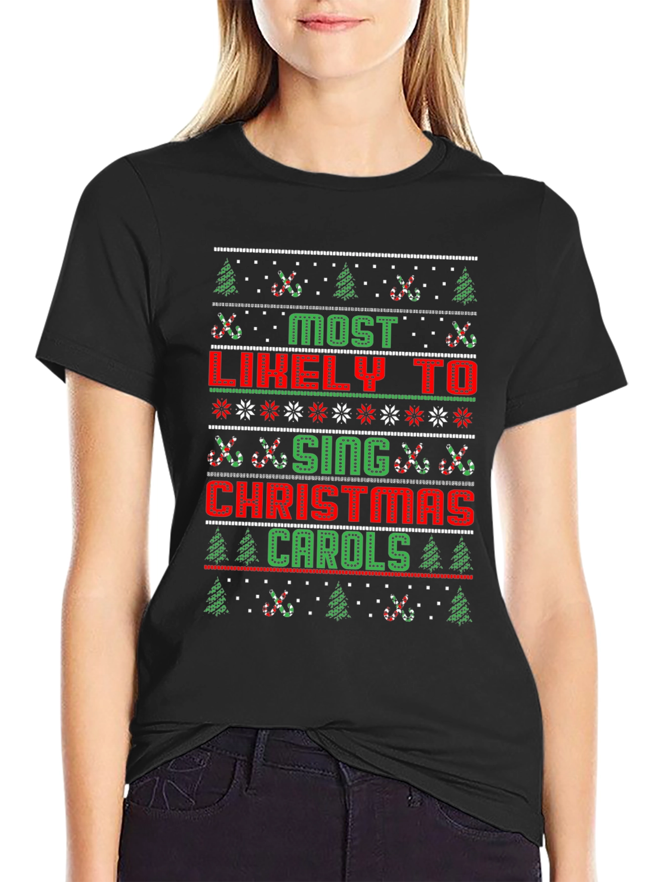 Funny Christmas Carols Graphic T-Shirt