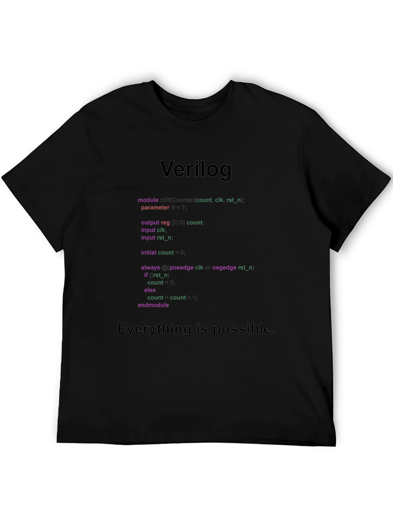 Verilog Code T-Shirt: Programmer Gift