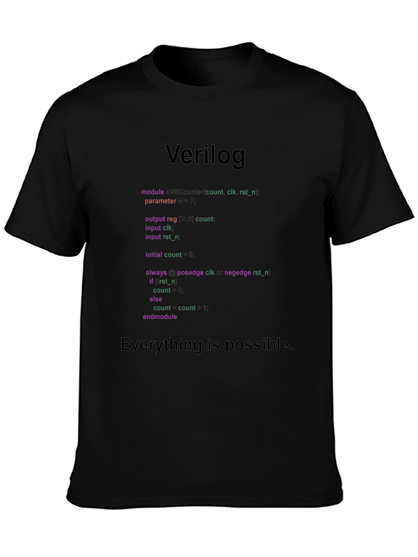 Verilog Code T-Shirt: Programmer Gift