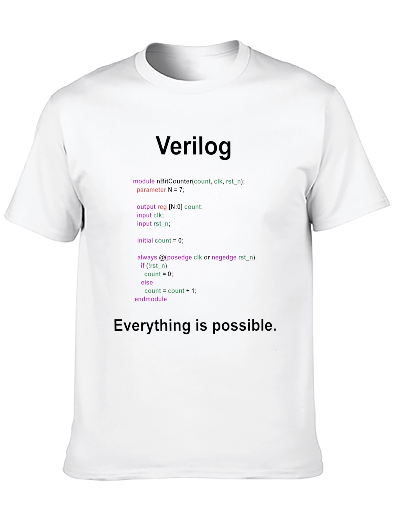 Verilog Code T-Shirt: Programmer Gift