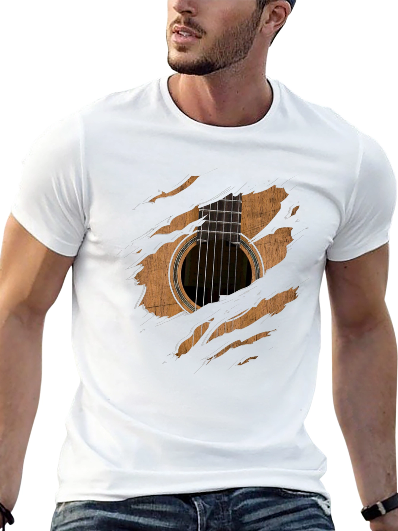 Guitar Ripped T-Shirt