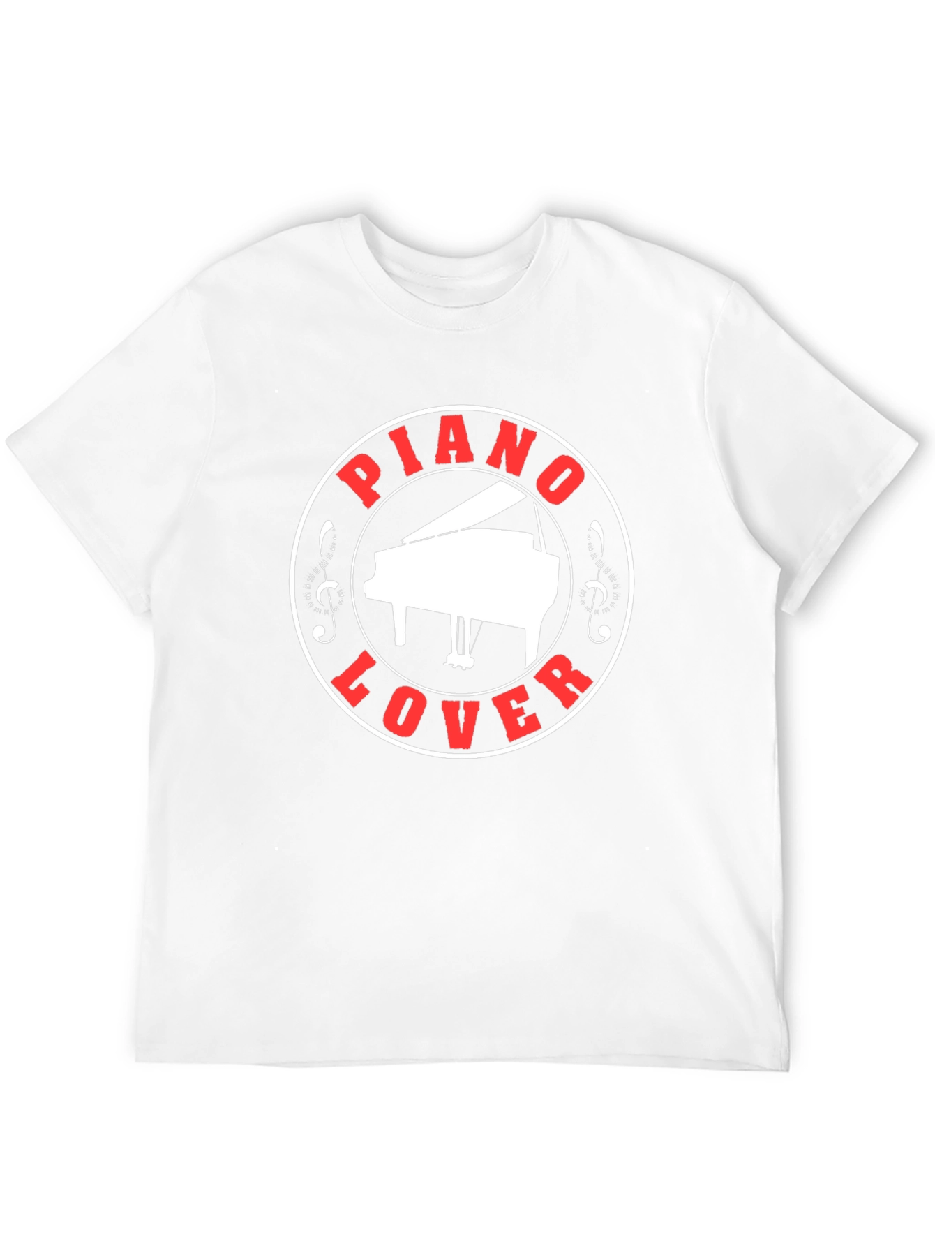 Piano Lover Graphic Tee - Black Cotton T-Shirt