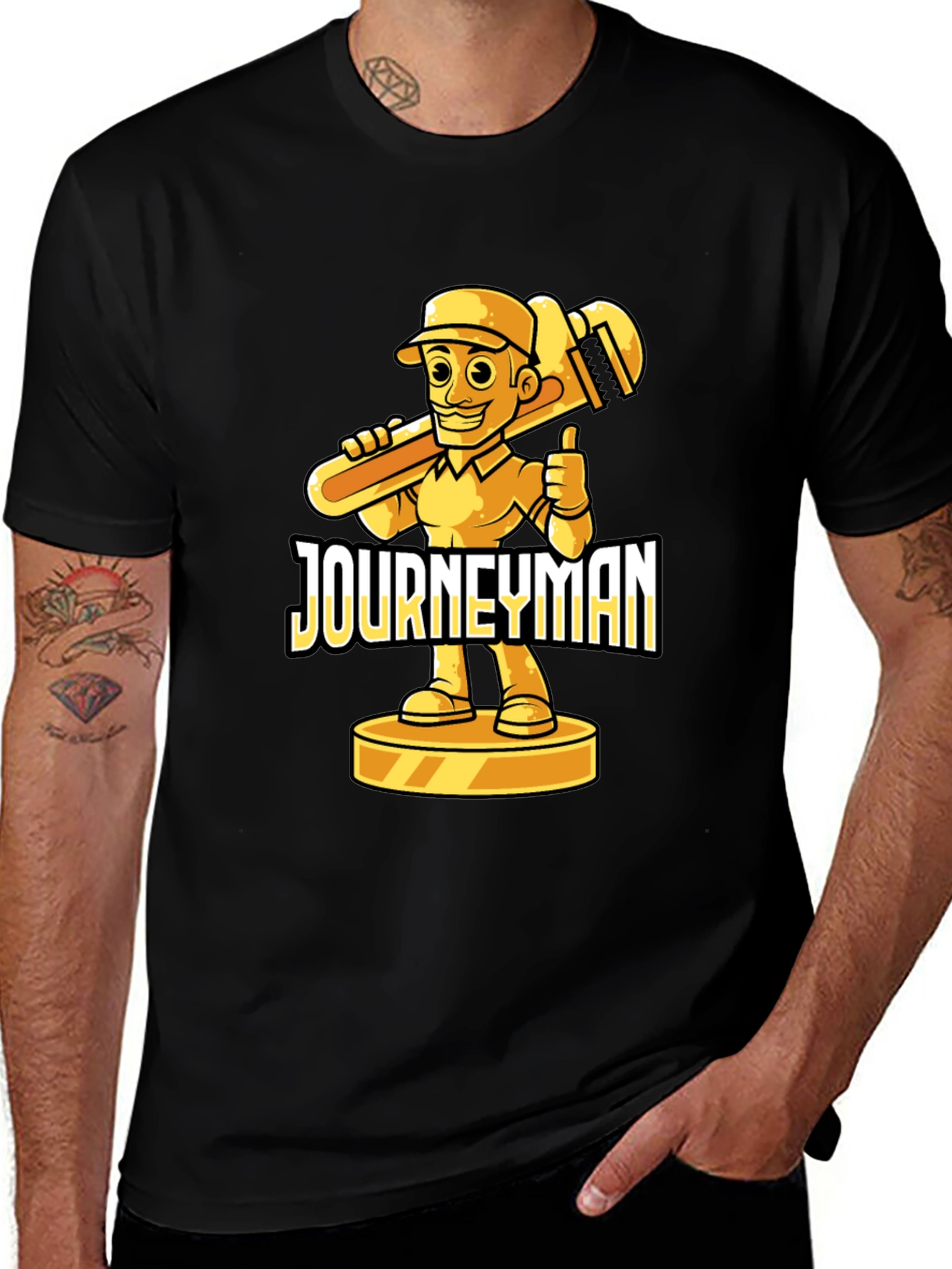 Journeyman Cartoon Plumber T-Shirt