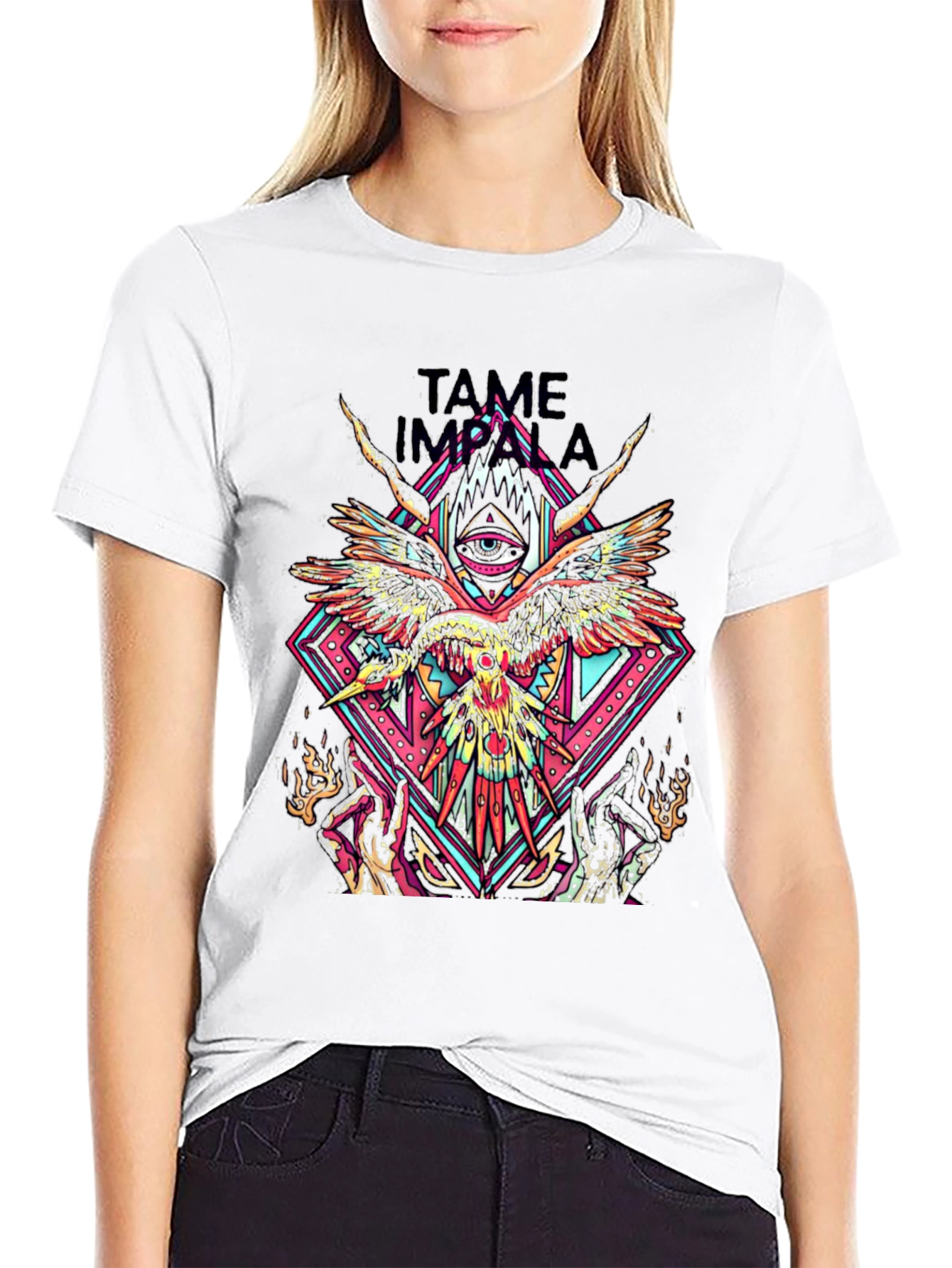 Tame Impala Graphic T-Shirt - Psychedelic Bird Design