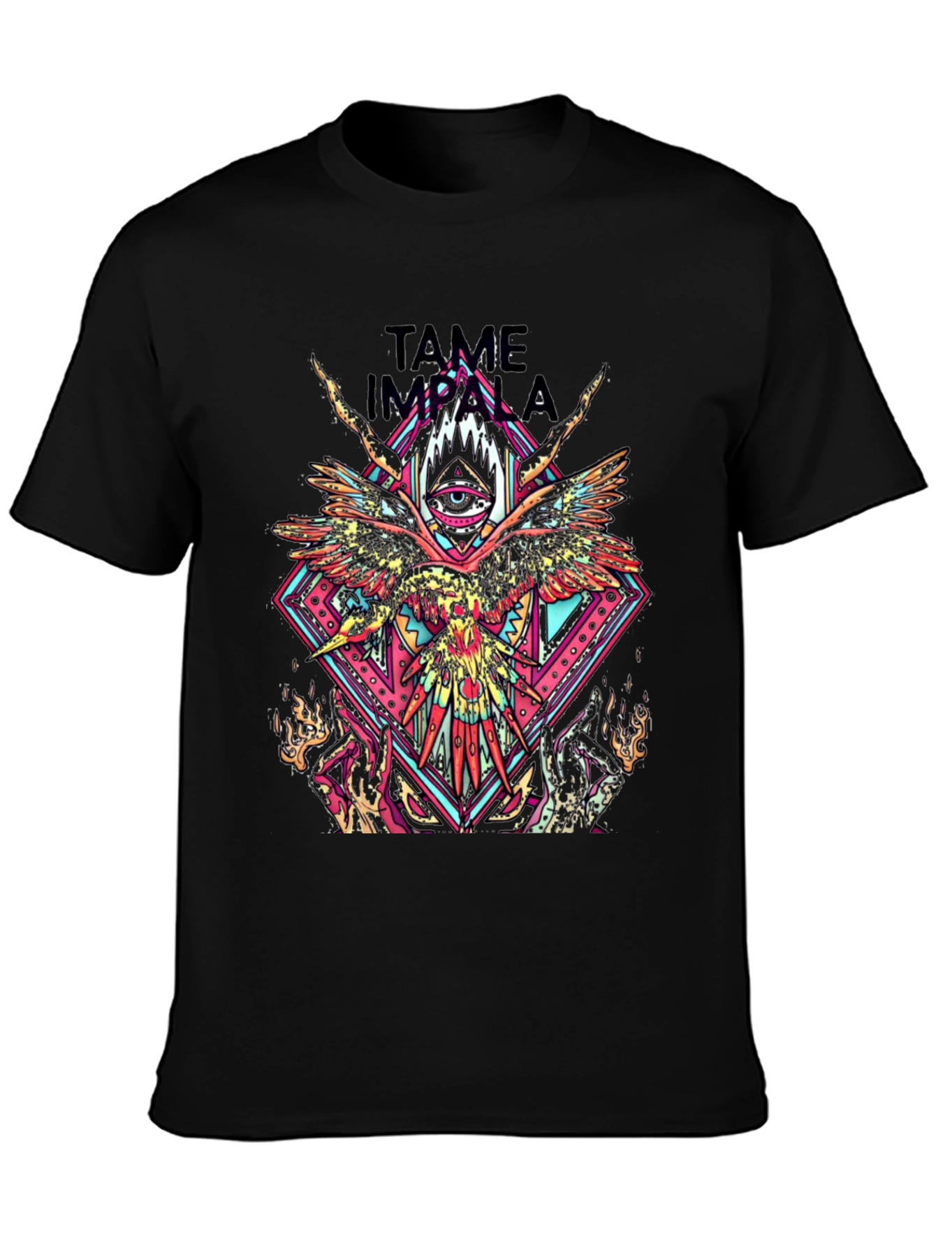 Tame Impala Graphic T-Shirt - Psychedelic Bird Design