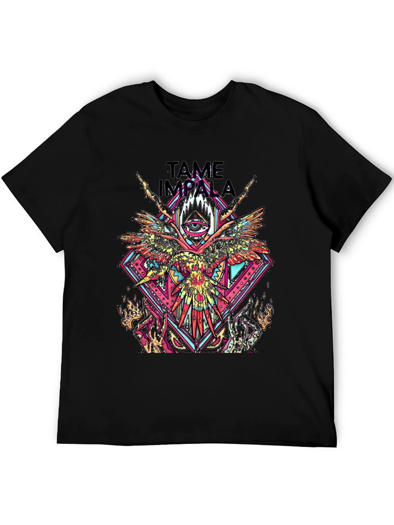 Tame Impala Graphic T-Shirt - Psychedelic Bird Design