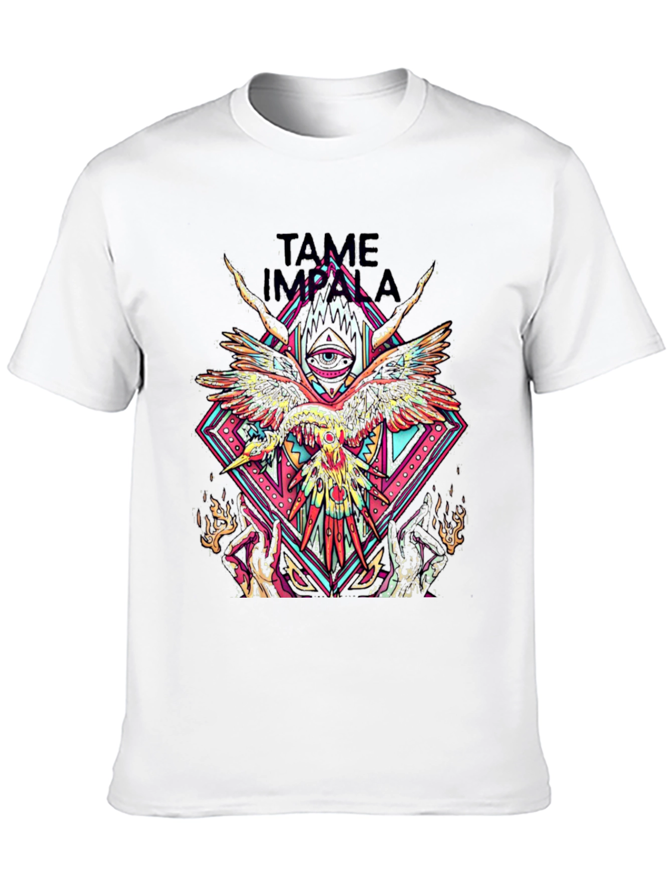 Tame Impala Graphic T-Shirt - Psychedelic Bird Design