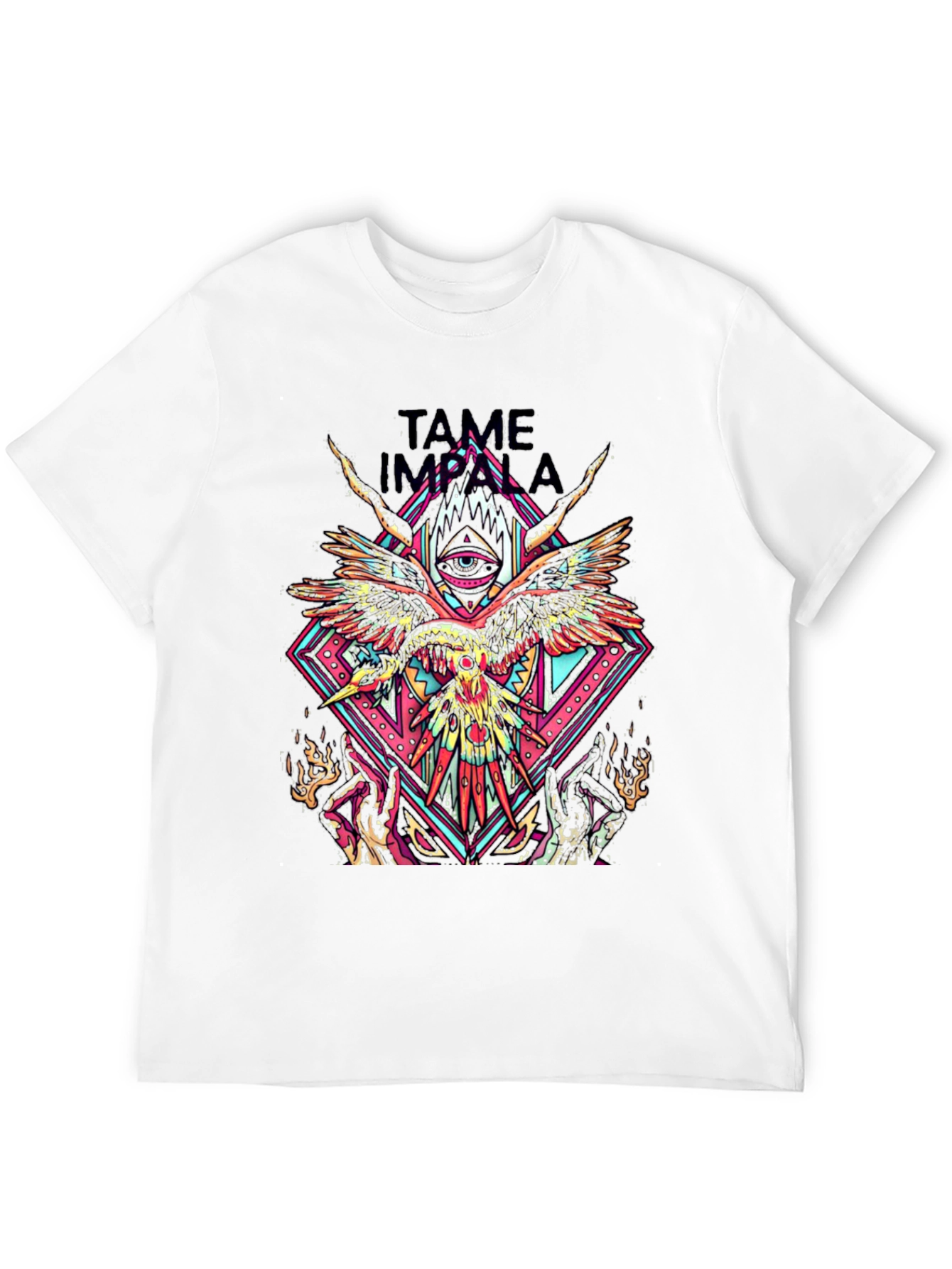 Tame Impala Graphic T-Shirt - Psychedelic Bird Design